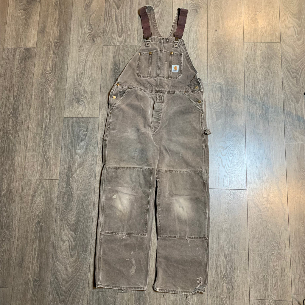 Vintage Faded Brown Carhartt Overalls 38x30