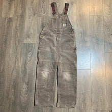 Load image into Gallery viewer, Vintage Faded Brown Carhartt Overalls 38x30
