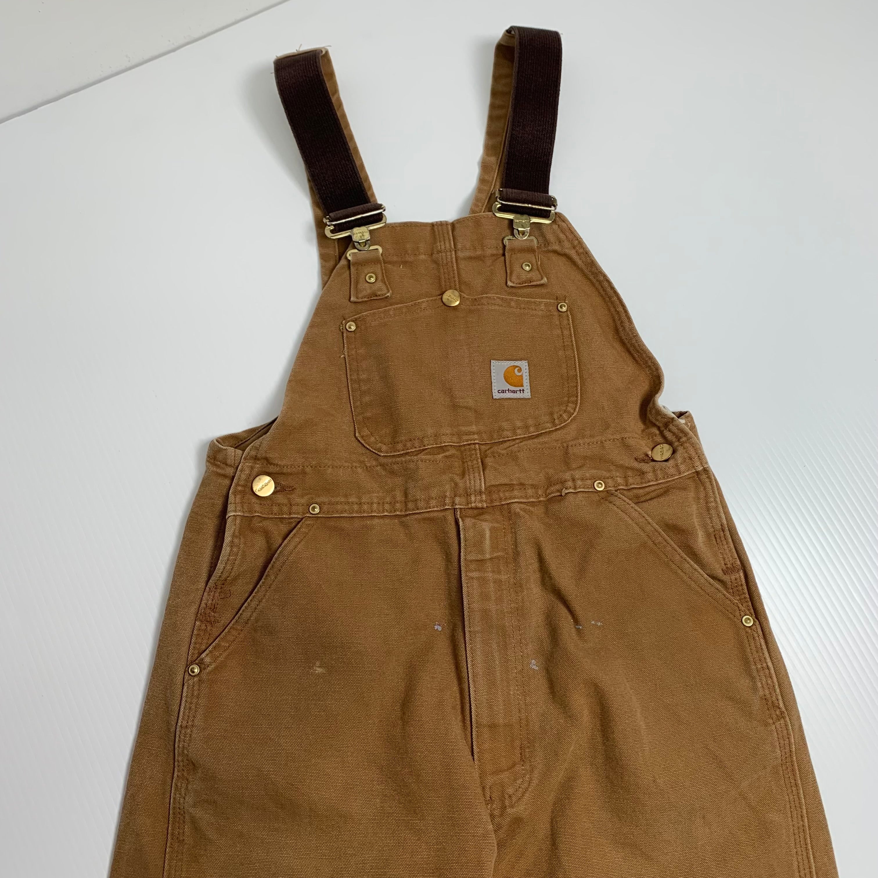 Vintage Faded Tan Carhartt Overalls 31x28.5