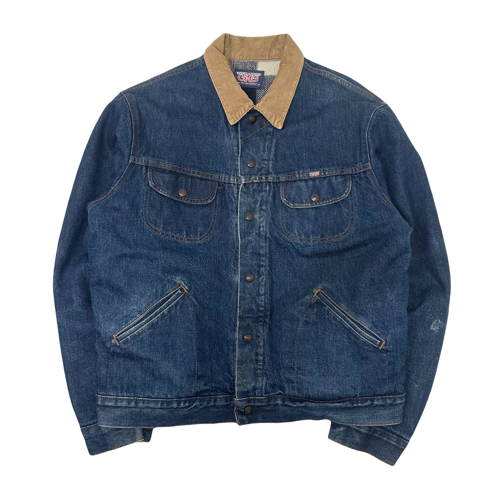 Vintage GWG Blanket Lined Denim Jacket XL