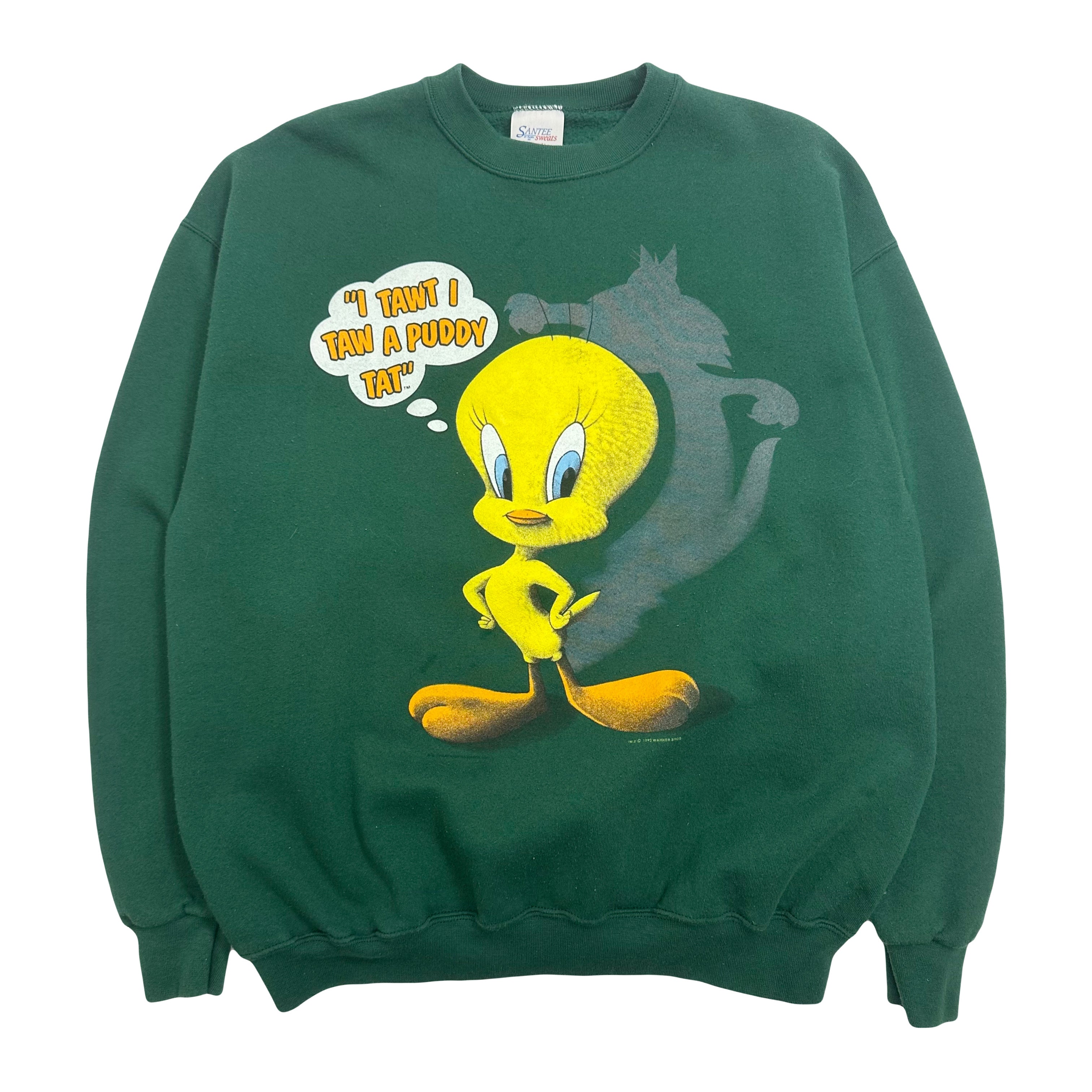 1993 Looney Tunes Tweety Bird "I Tawt I Taw" Crewneck XL