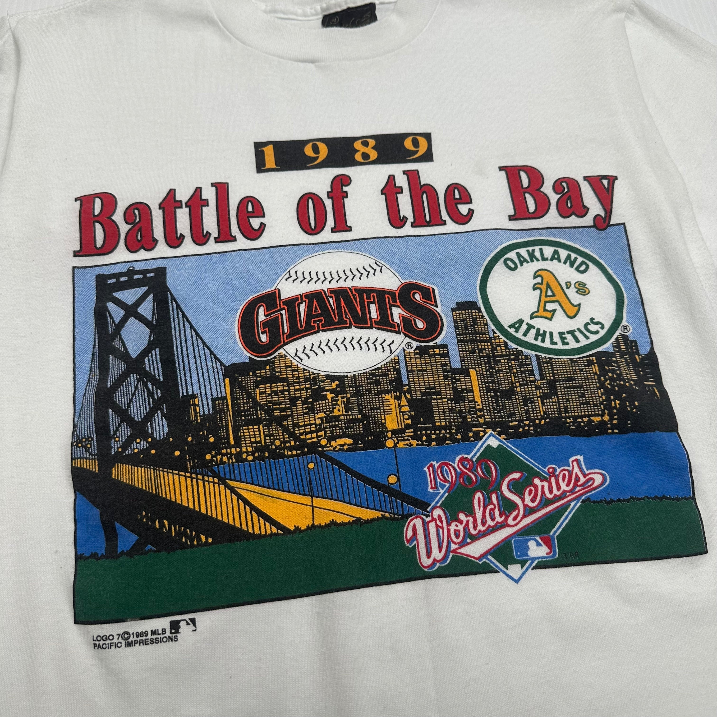 1989 MLB Battle Of The Bay Baseball Tee M