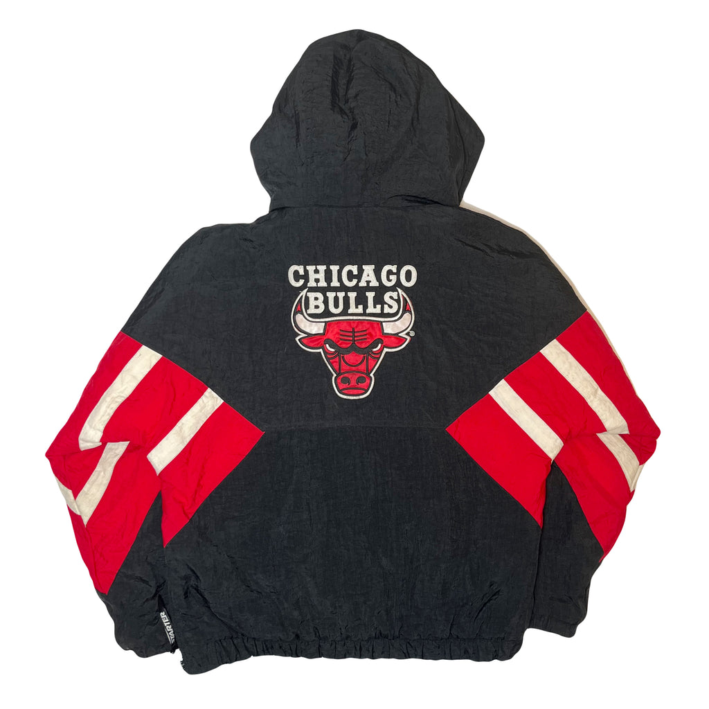 Vintage Starter Chicago Bulls 1/4 Zip Puffer Jacket Women's L