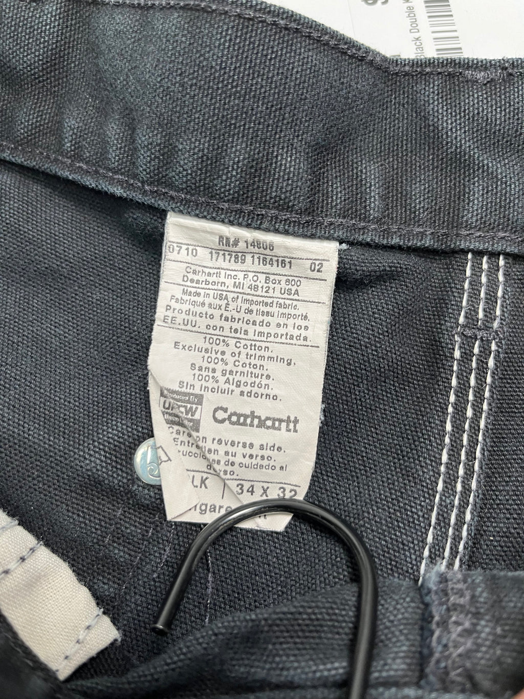 Vintage Carhartt Black Double Knees 33