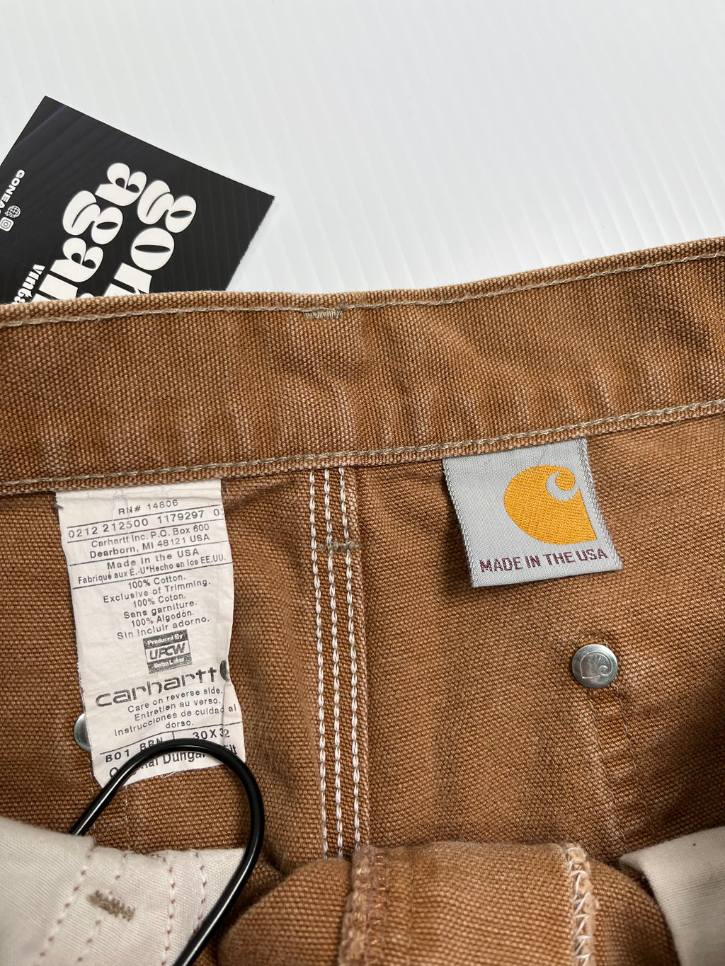 Vintage Carhartt Tan Double Knees 28