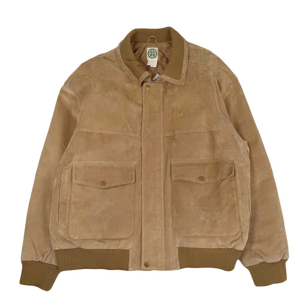 Vintage R&R Suede Leather Bomber Jacket XXL