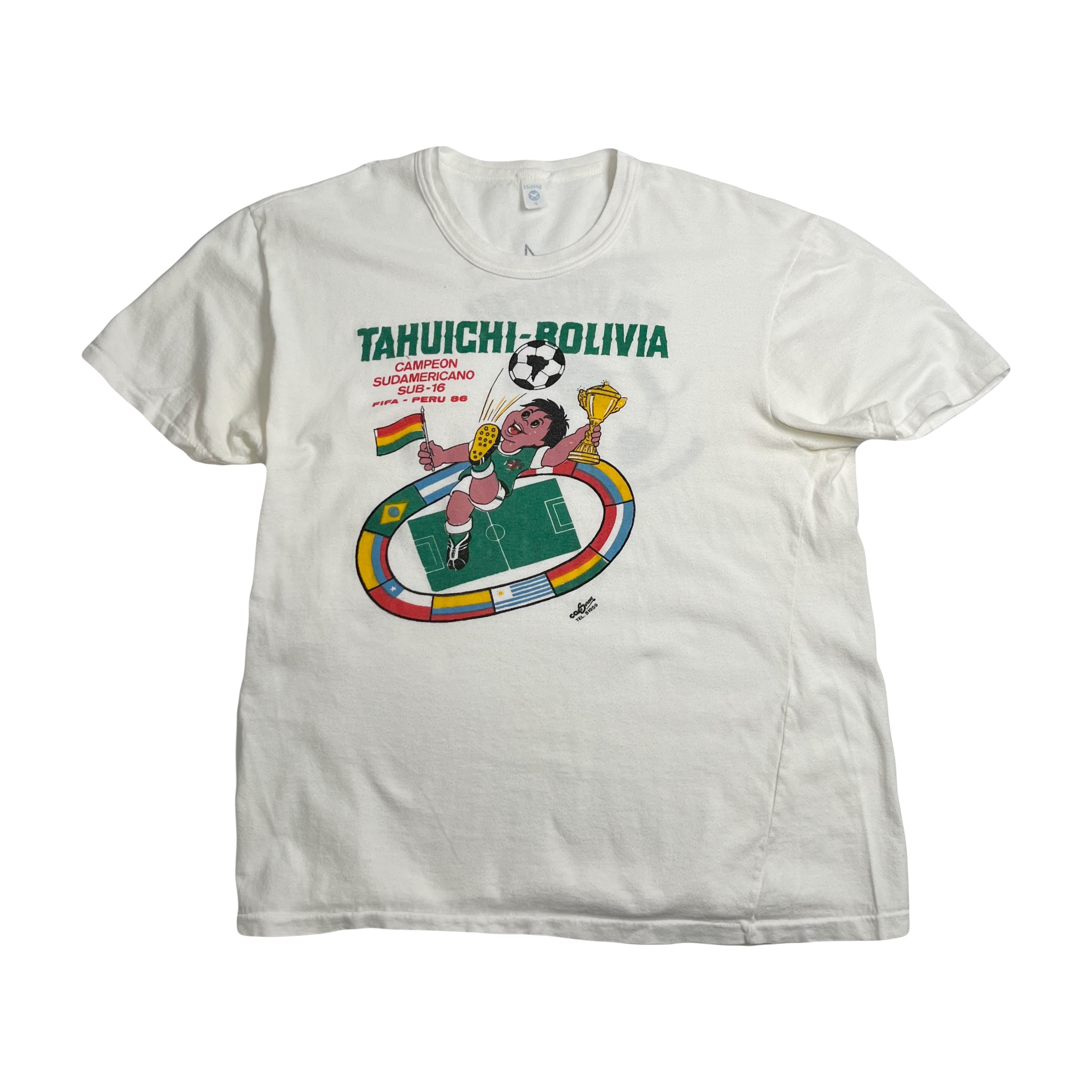 1986 FIFA U16 South America Champions Bolivia Tahuichi Tee XS