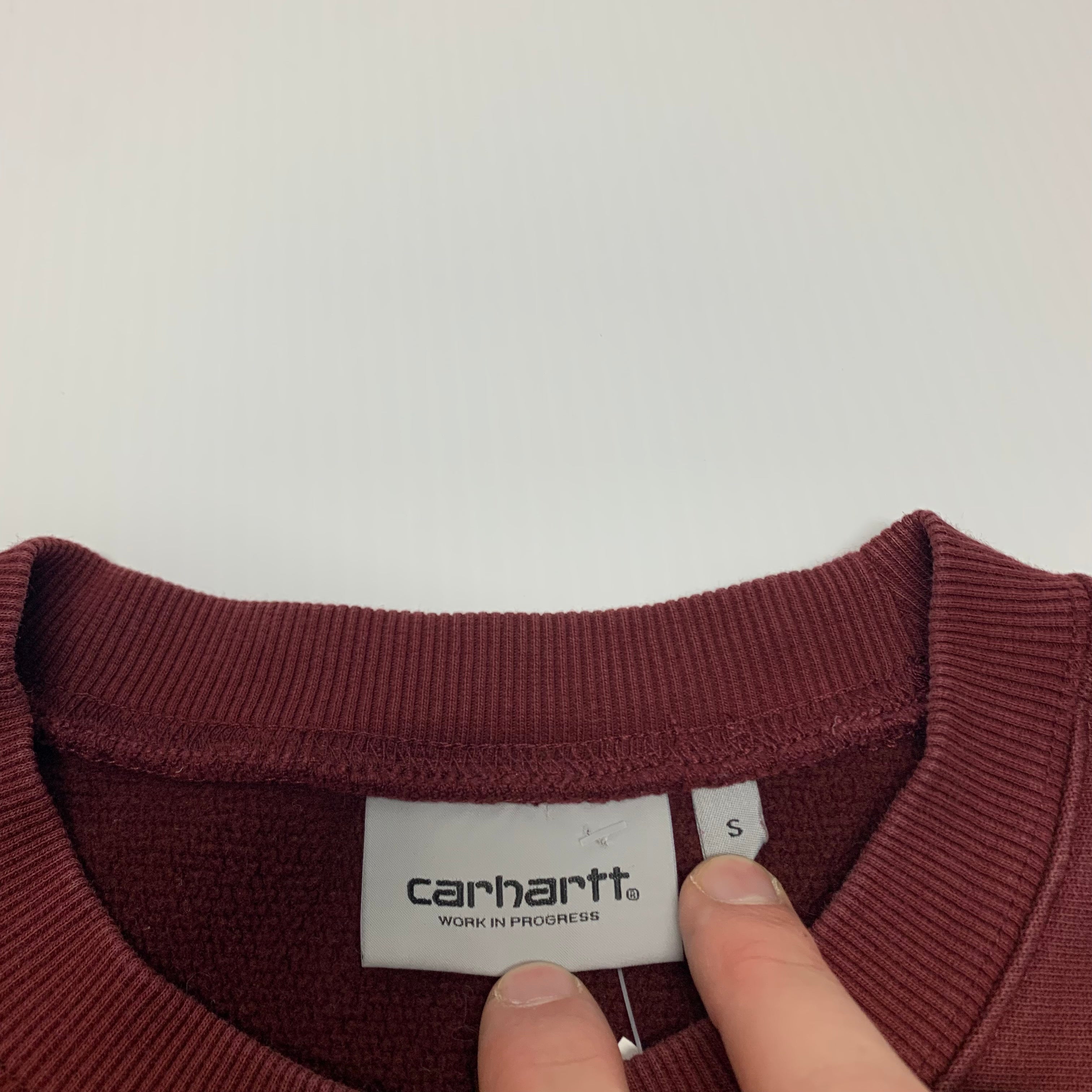 Burgundy Carhartt WIP Crewneck S