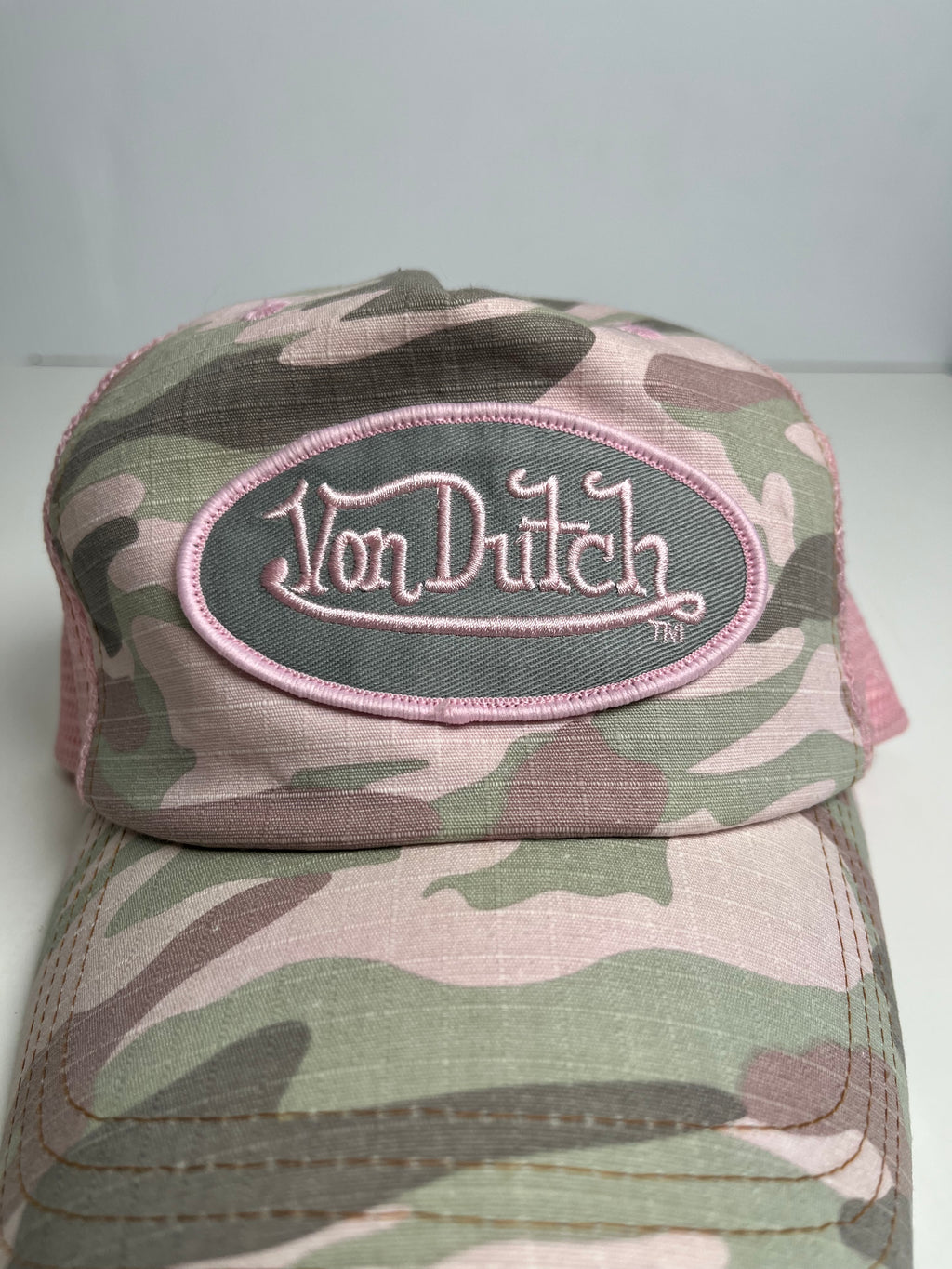 Y2K Von Dutch Camo Trucker Hat