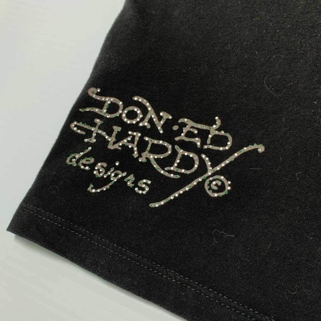 Y2K Ed Hardy Tattooed For Life Jewel Tee S