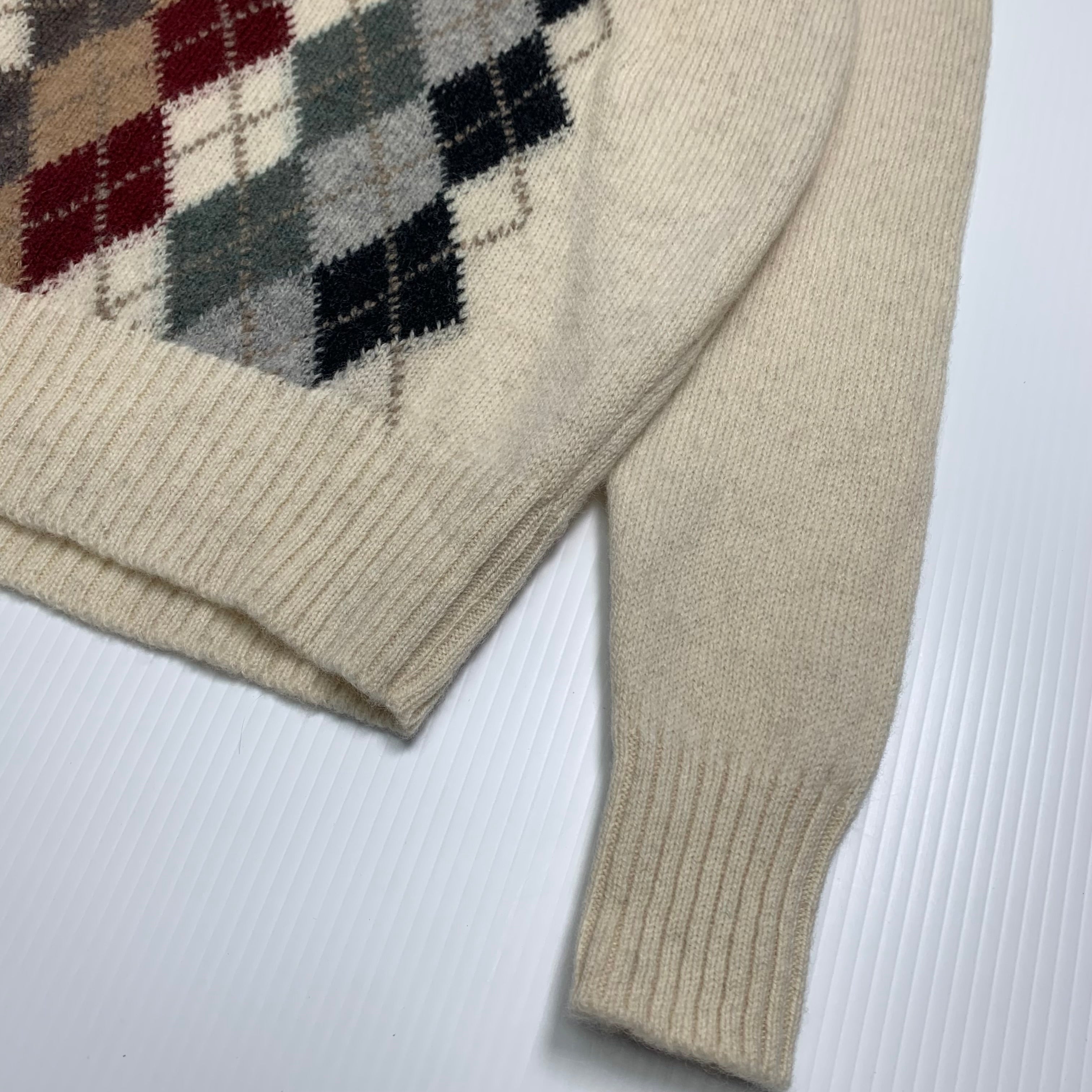 Argyle Hunters Glen Knit Sweater L