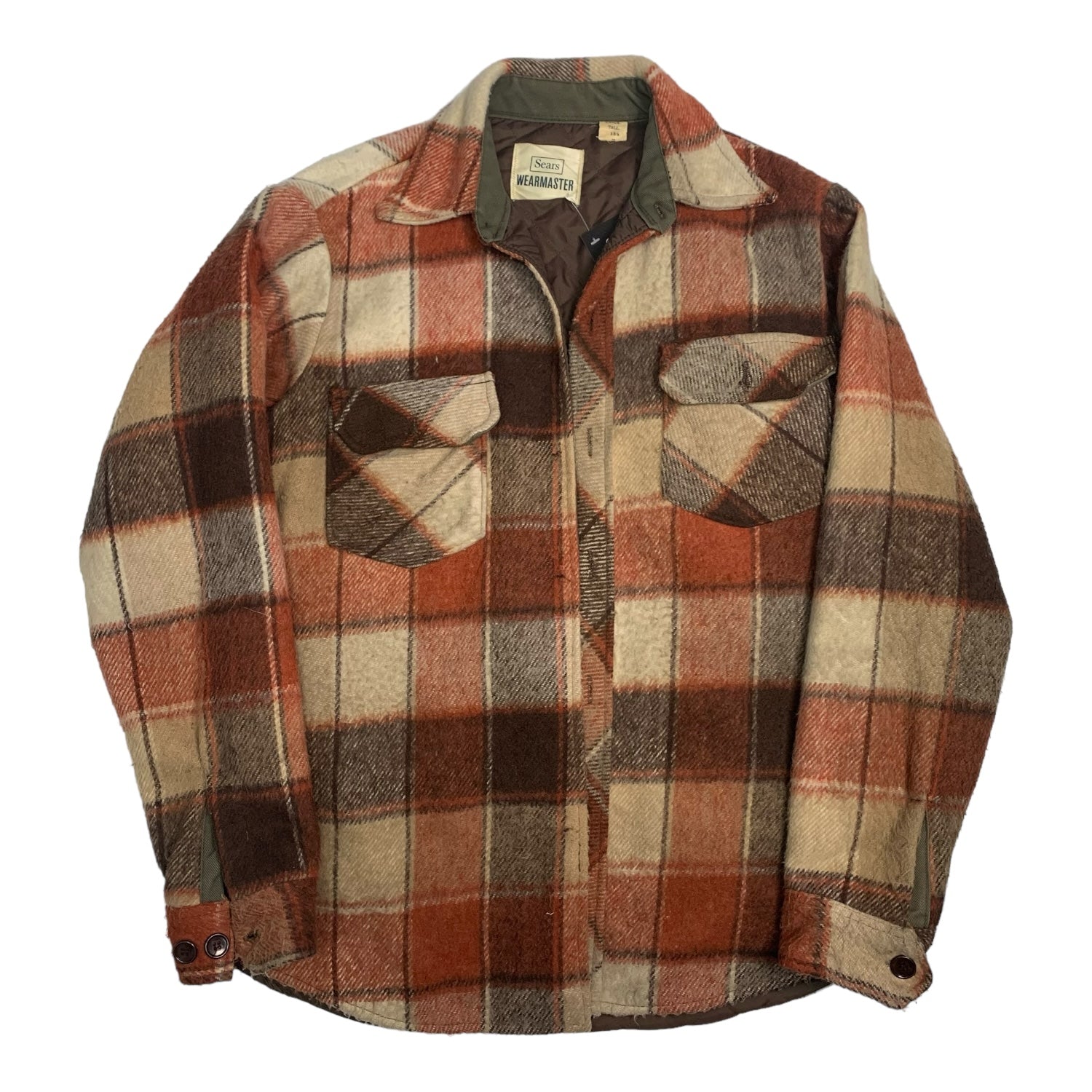 Vintage Orange Plaid Sears Shacket M