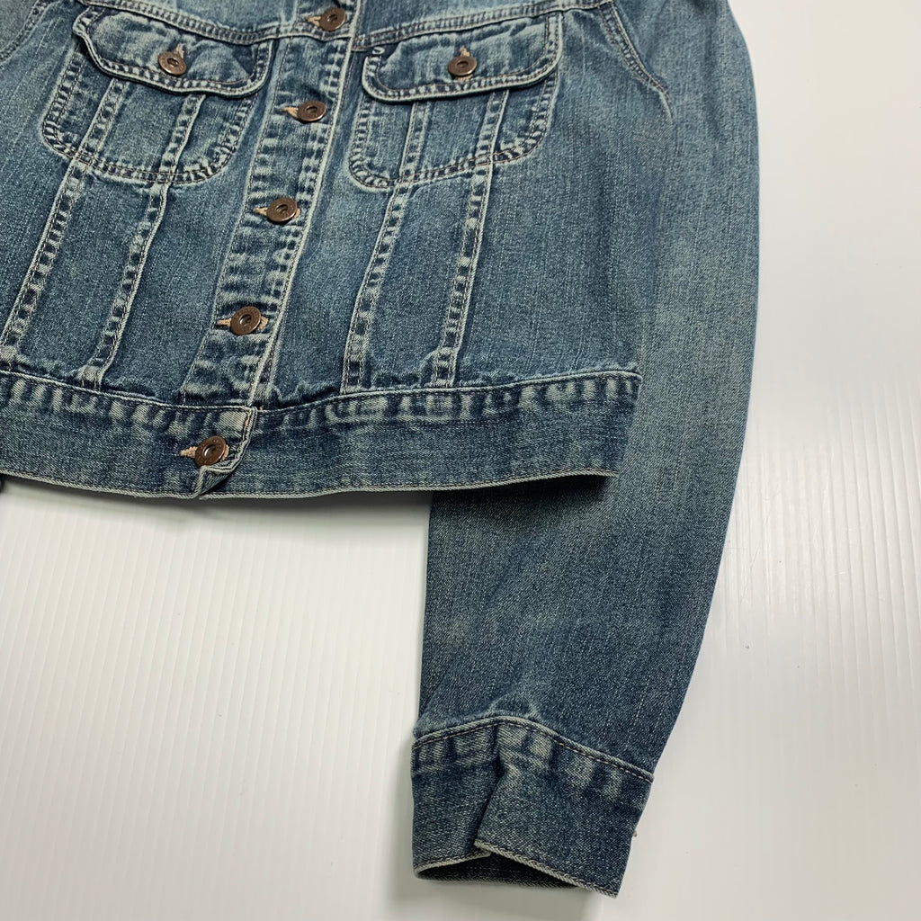 Vintage Silver Jeans Cropped Denim Jacket S