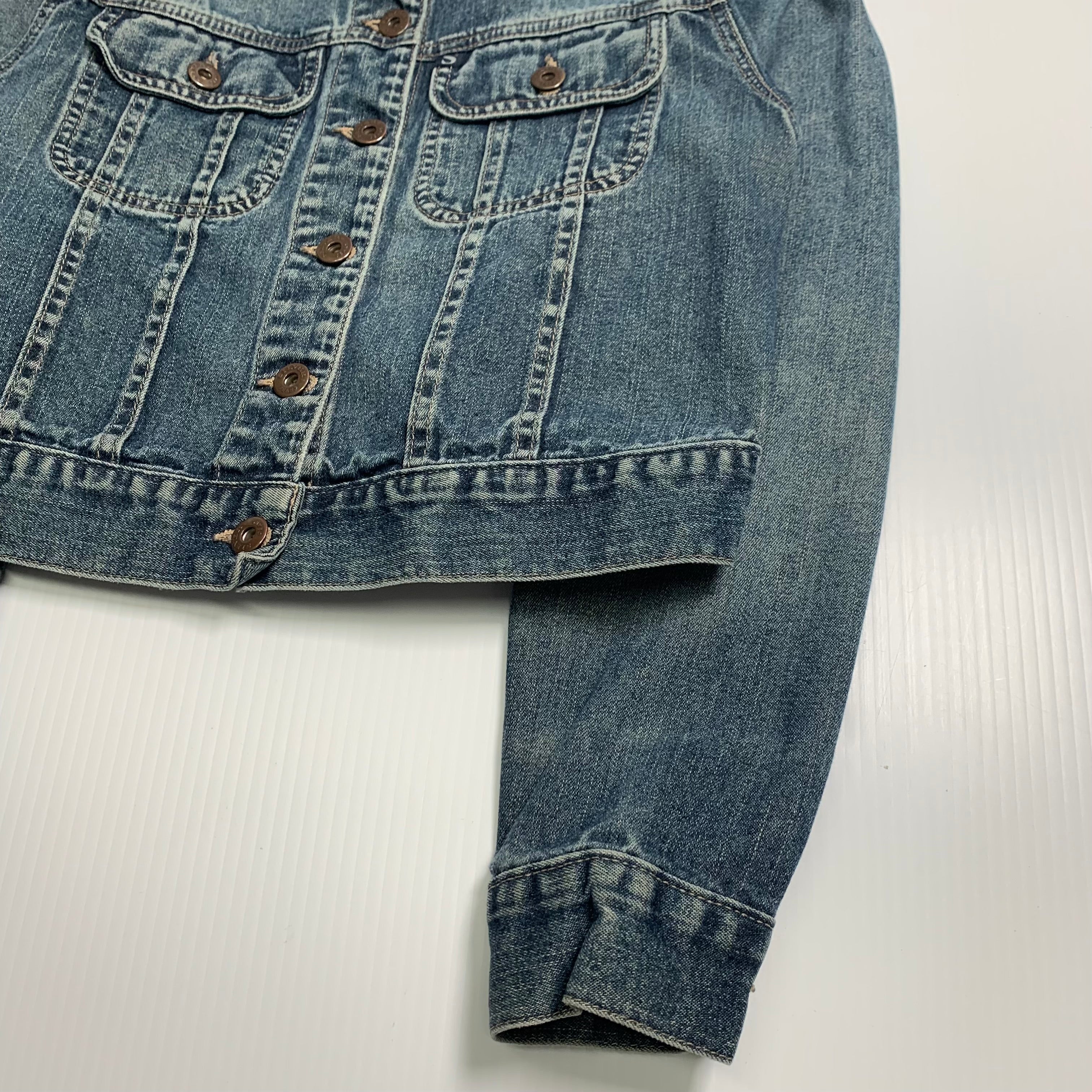 Vintage Silver Jeans Cropped Denim Jacket S