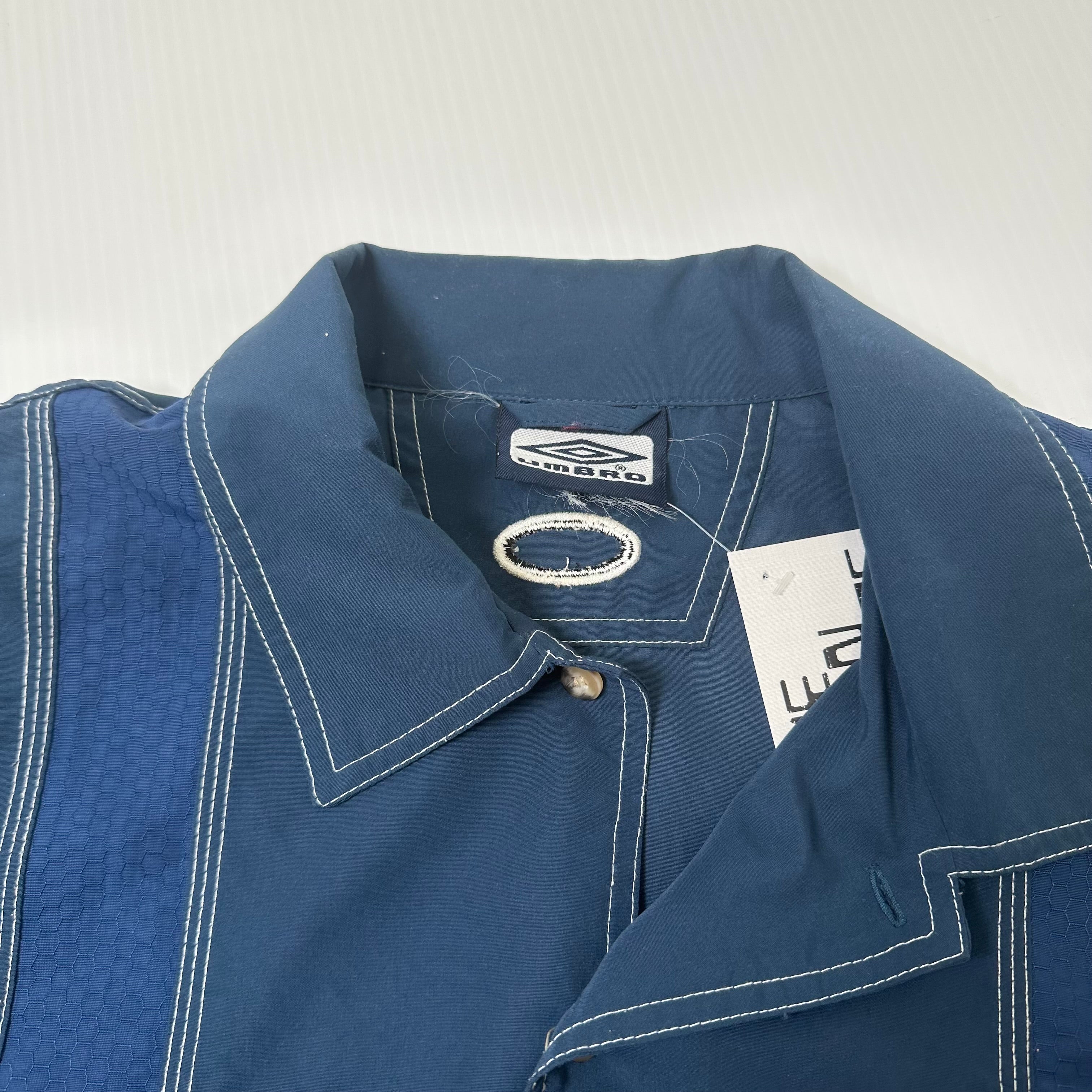 Vintage Umbro Striped Button Up Short Sleeve XL
