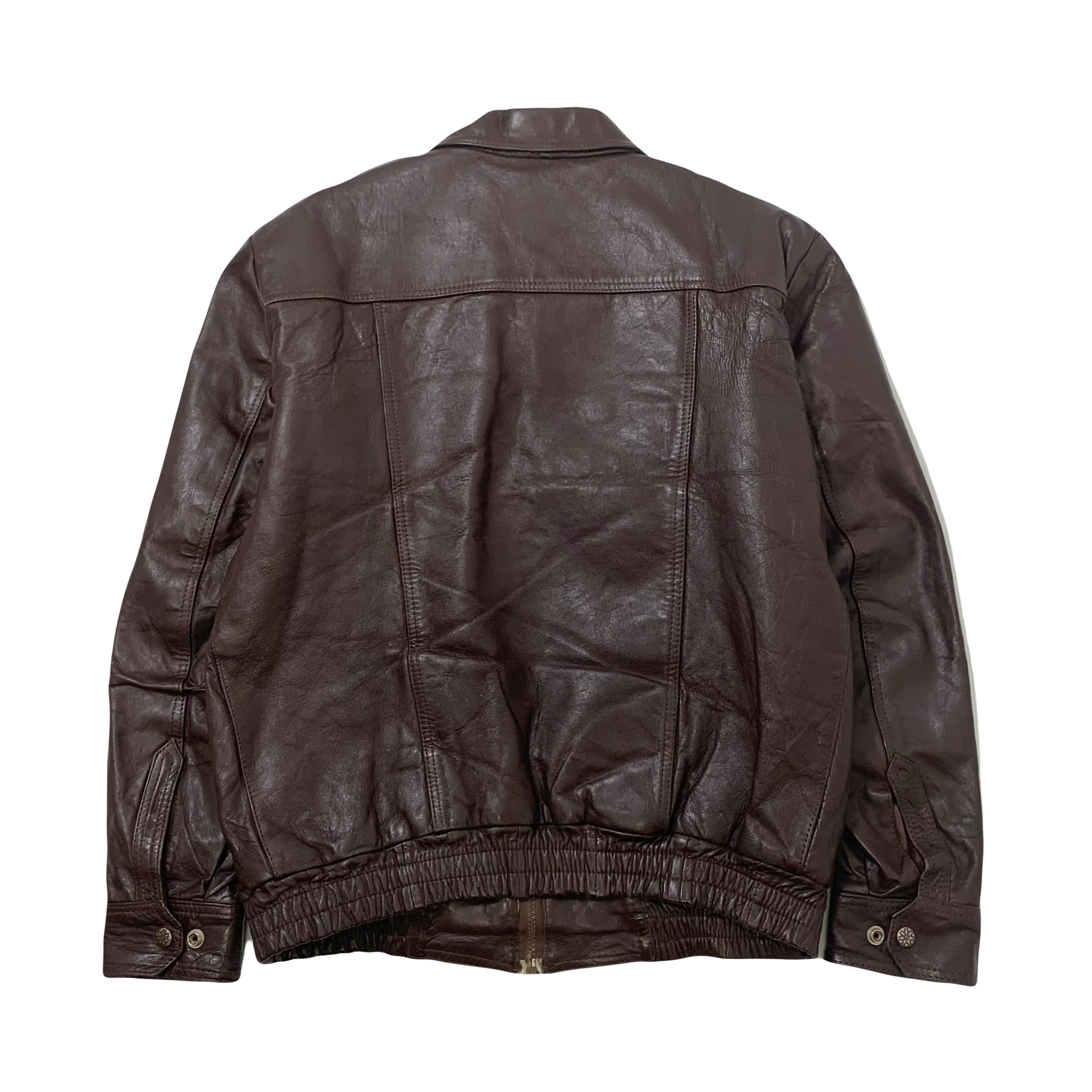 Vintage Chaman Sherpa Lined Leather Jacket M