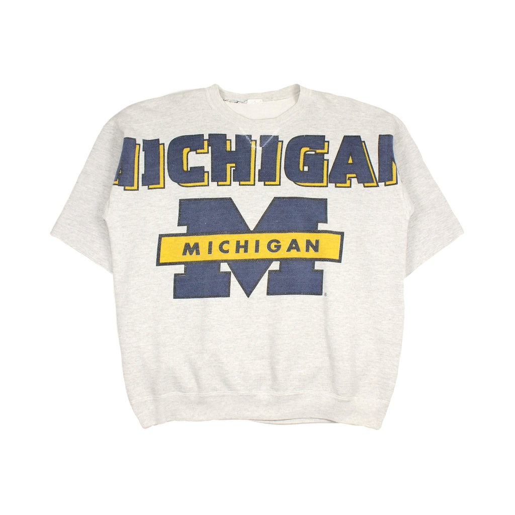 Vintage Michigan Big Logo Chopped Crewneck XL