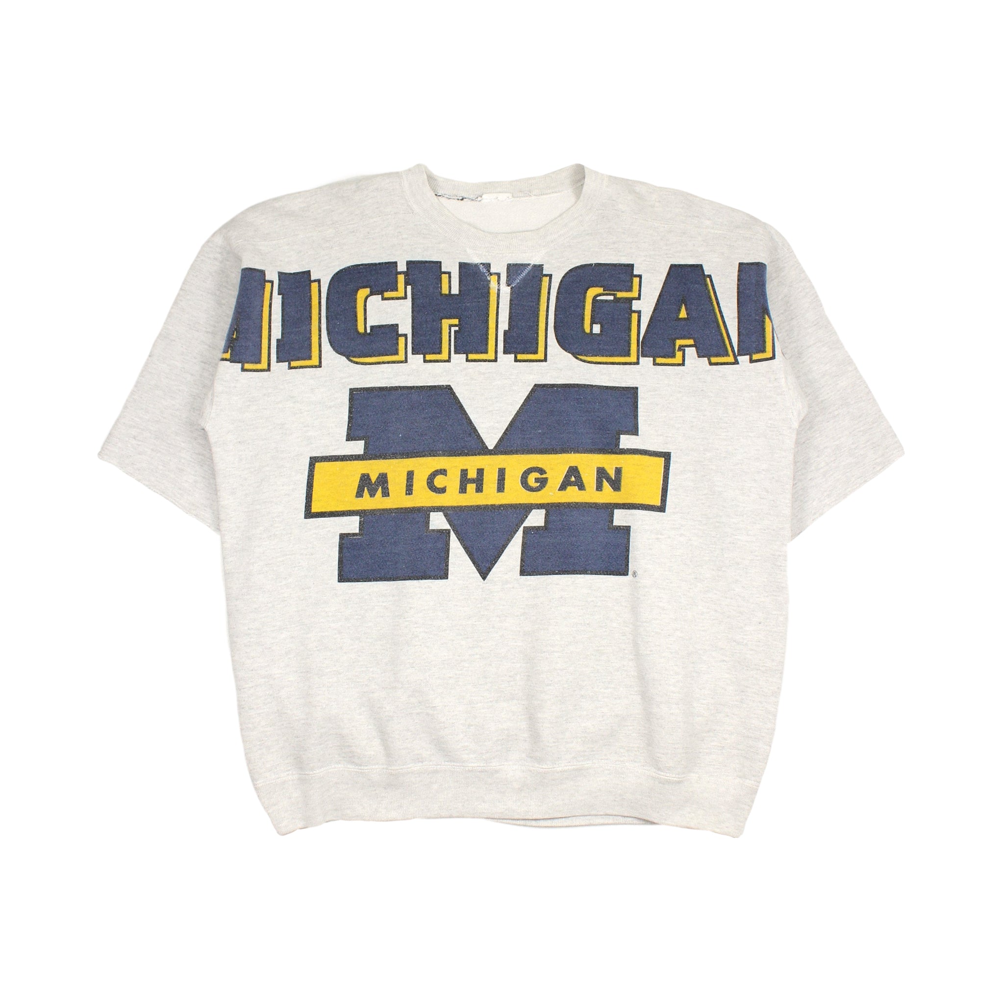 Vintage Michigan Big Logo Chopped Crewneck XL