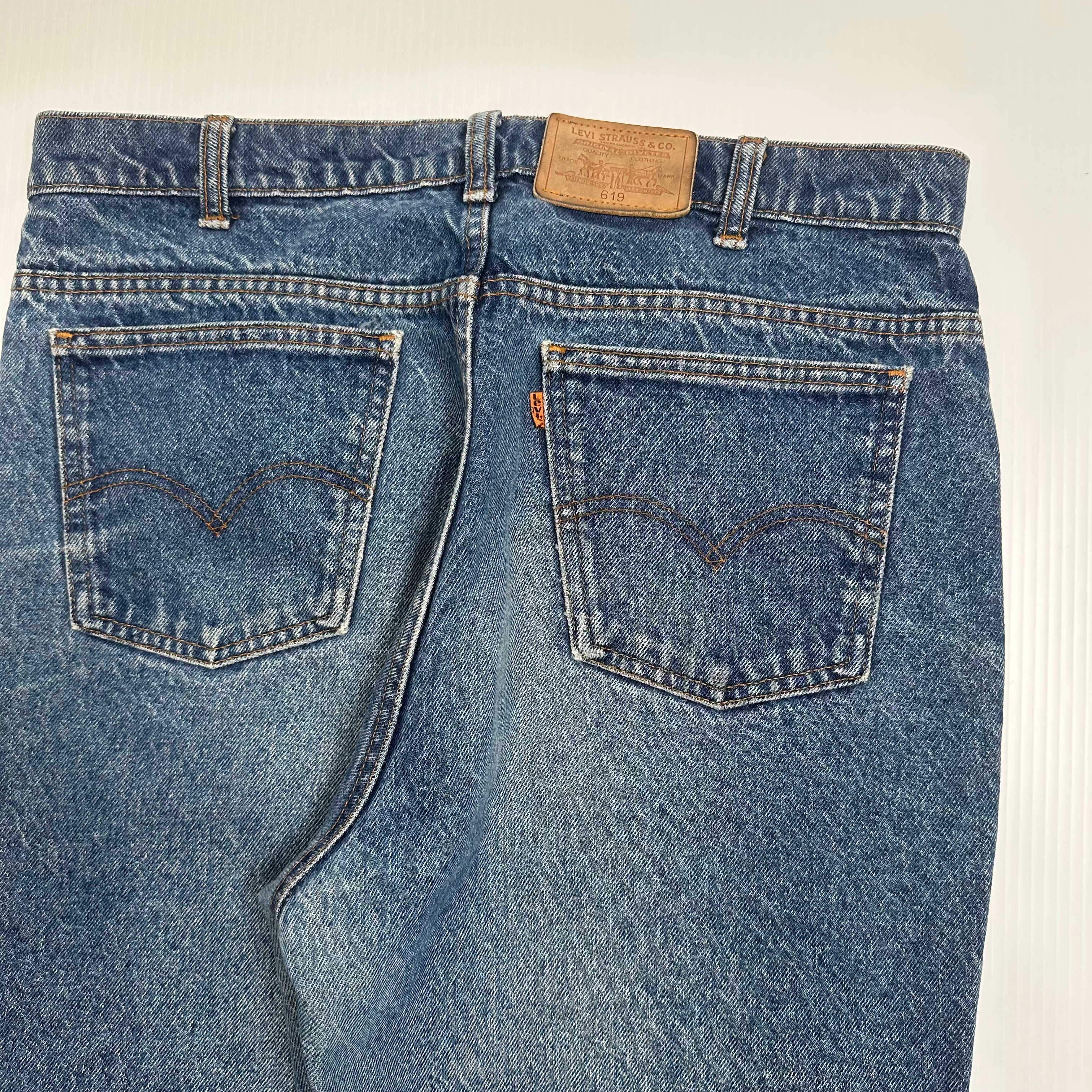 Vintage Levi's 619 Orange Tab Medium Wash Denim 36