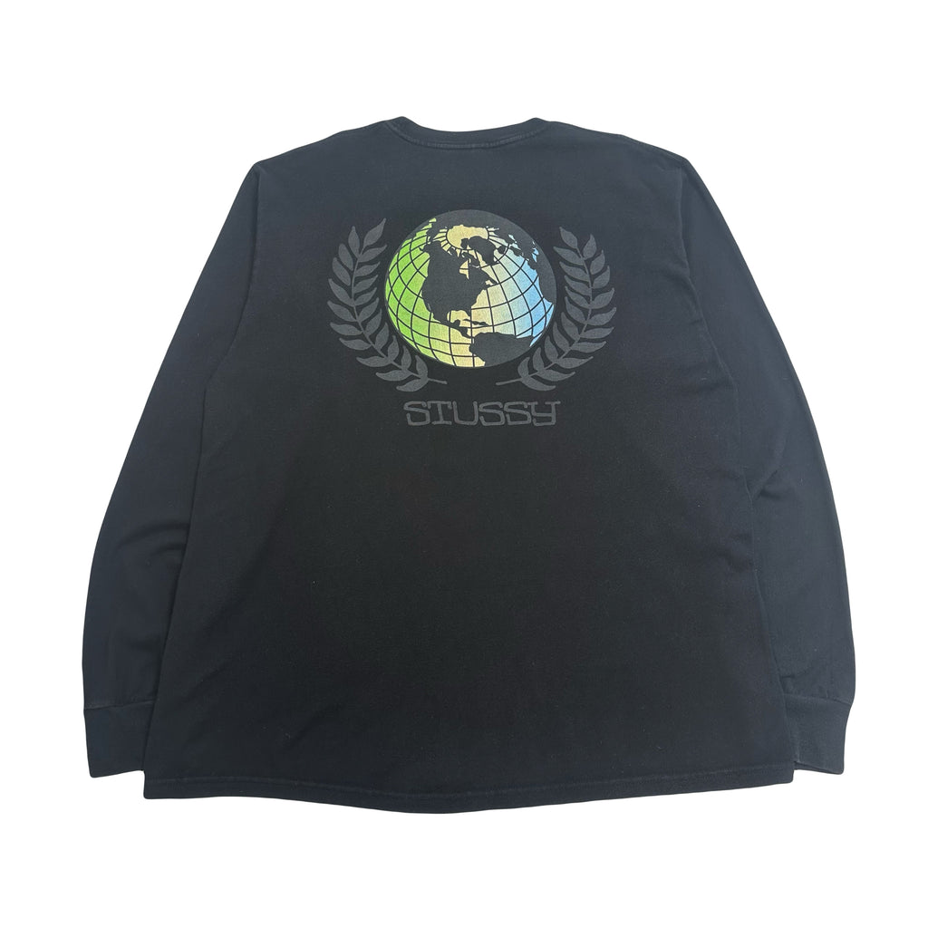 Stussy Globe Graphic Longsleeve Shirt L