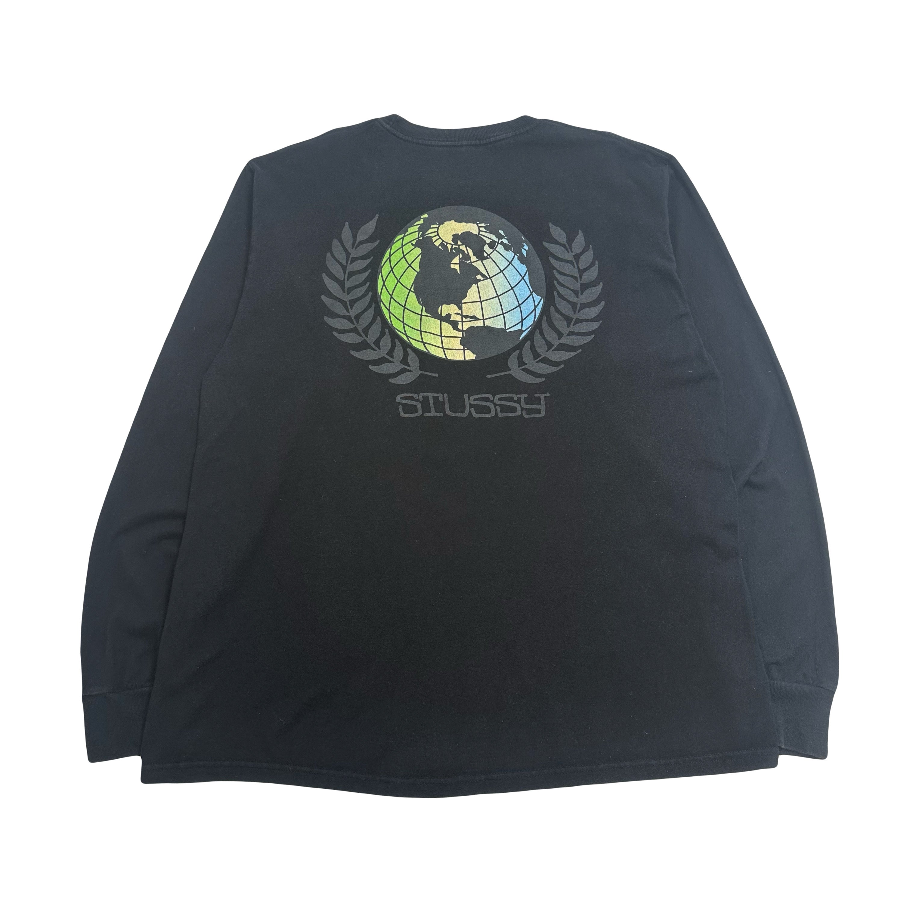Stussy Globe Graphic Longsleeve Shirt L