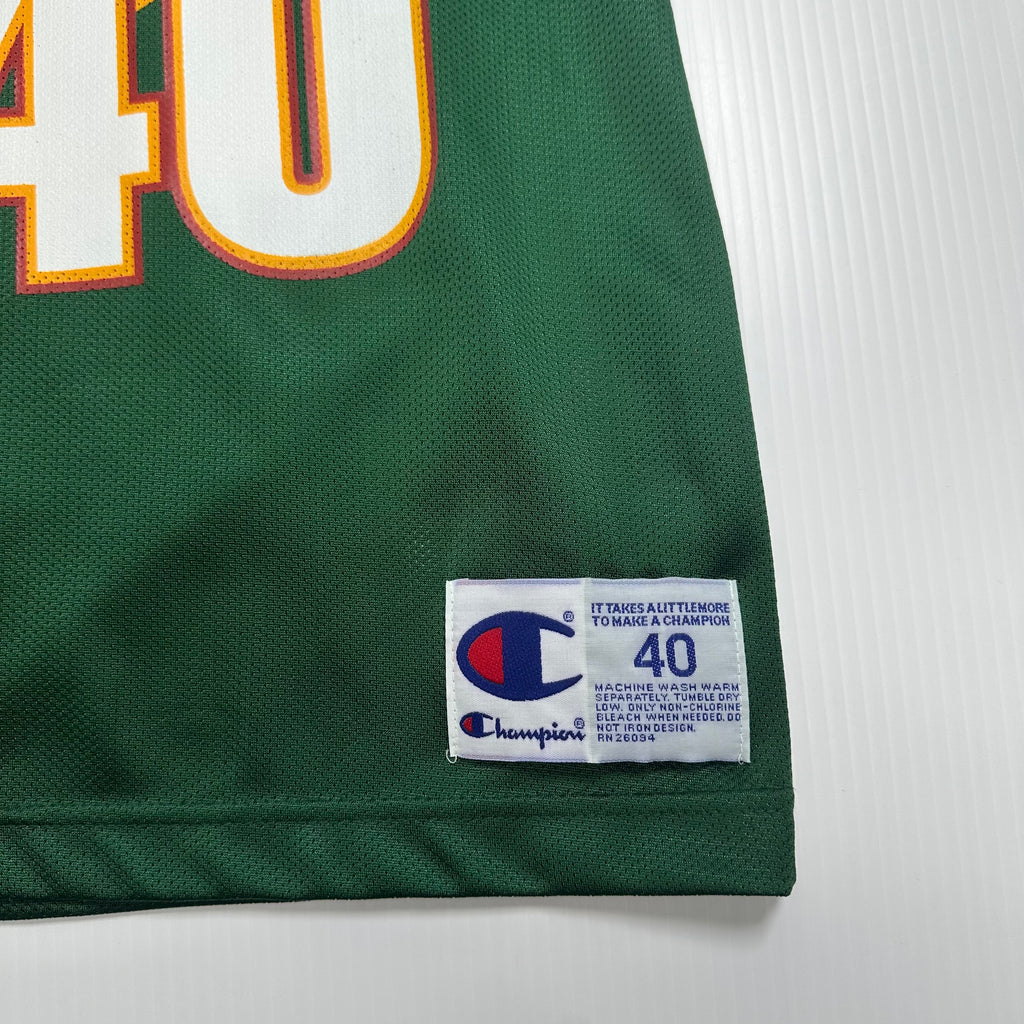 90s Champion Seattle Sonics Shawn Kemp #40 Jersey L