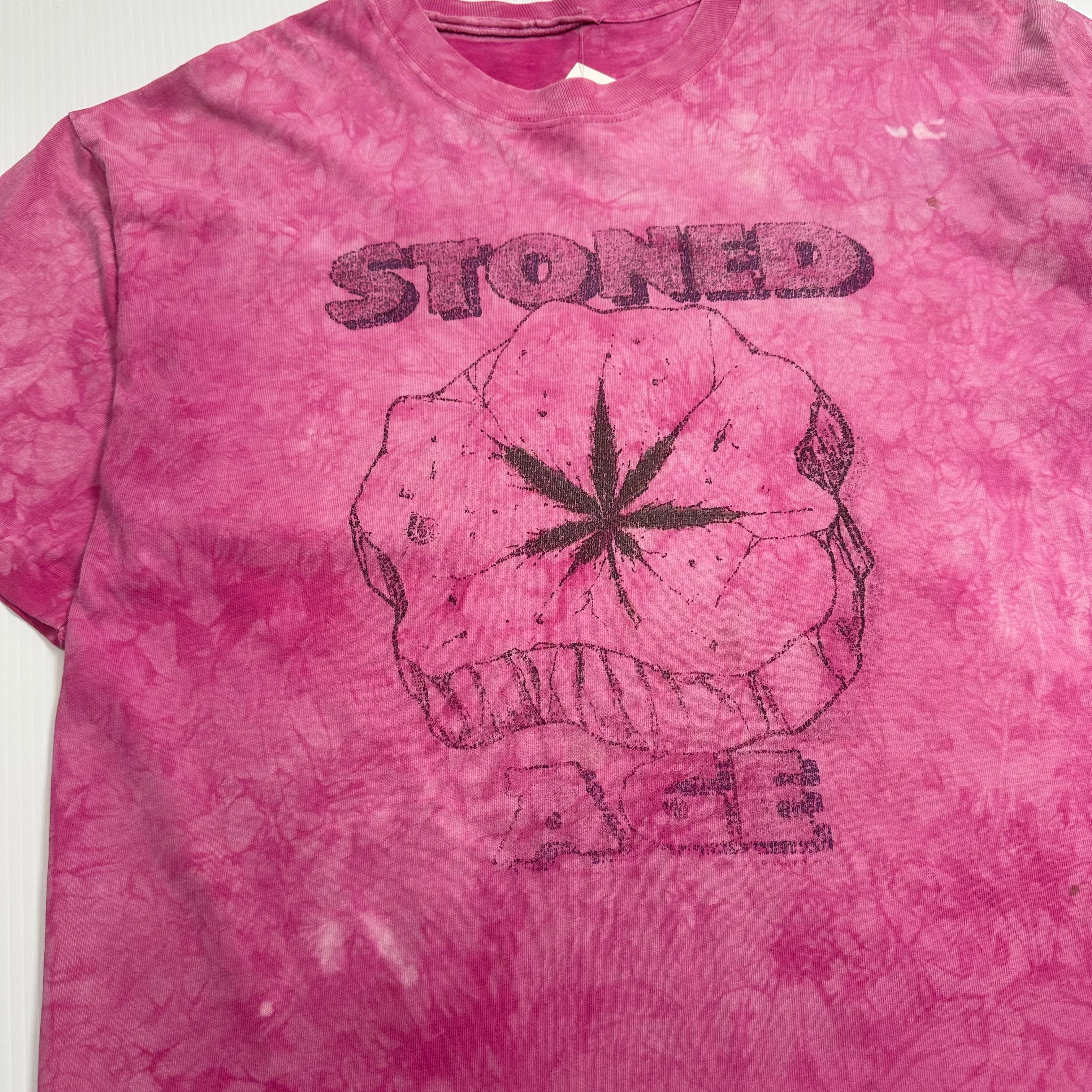 Vintage Stoned Age Cannabis Tie Dye Tee L