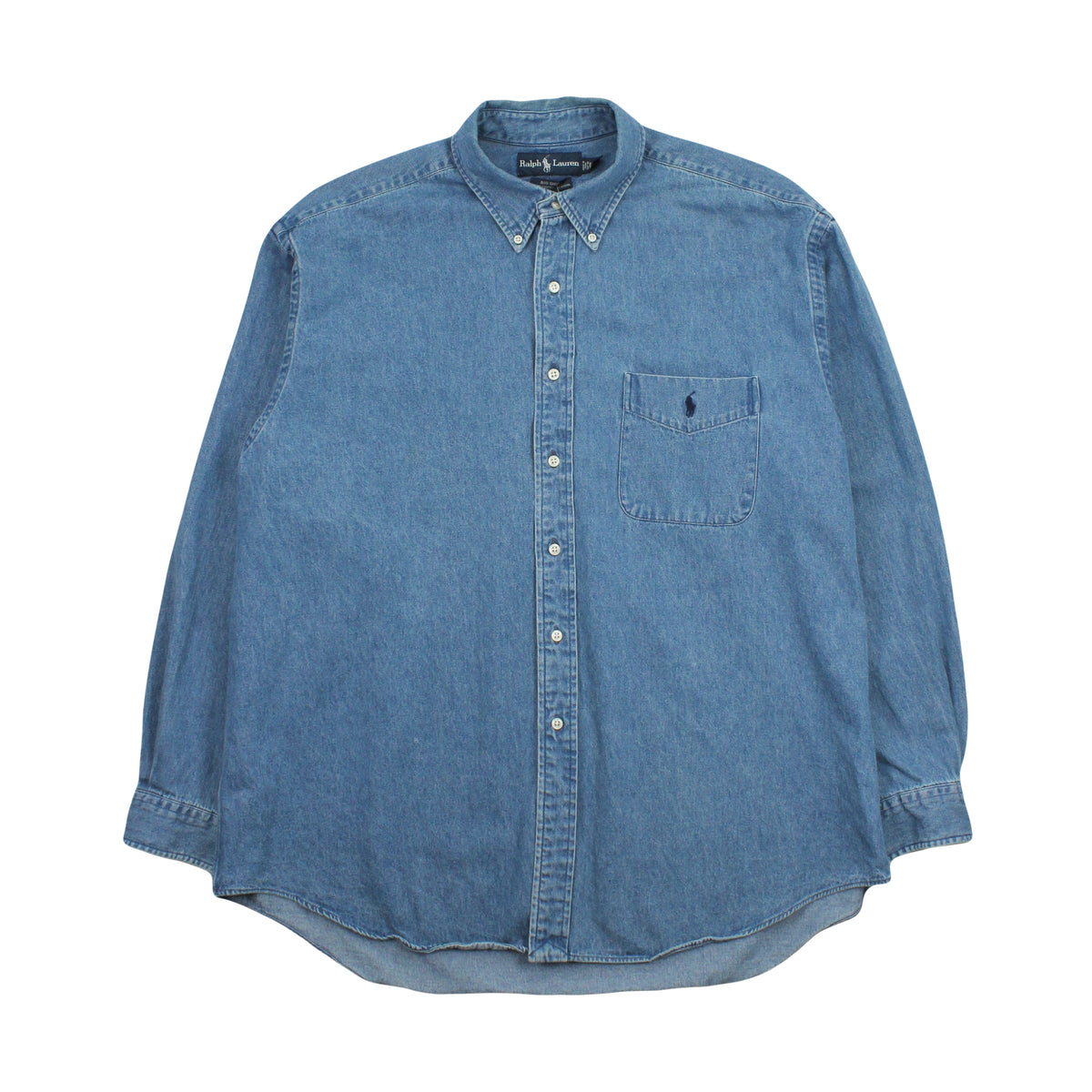 Vintage Polo Ralph Lauren Denim Button Up Shirt XL