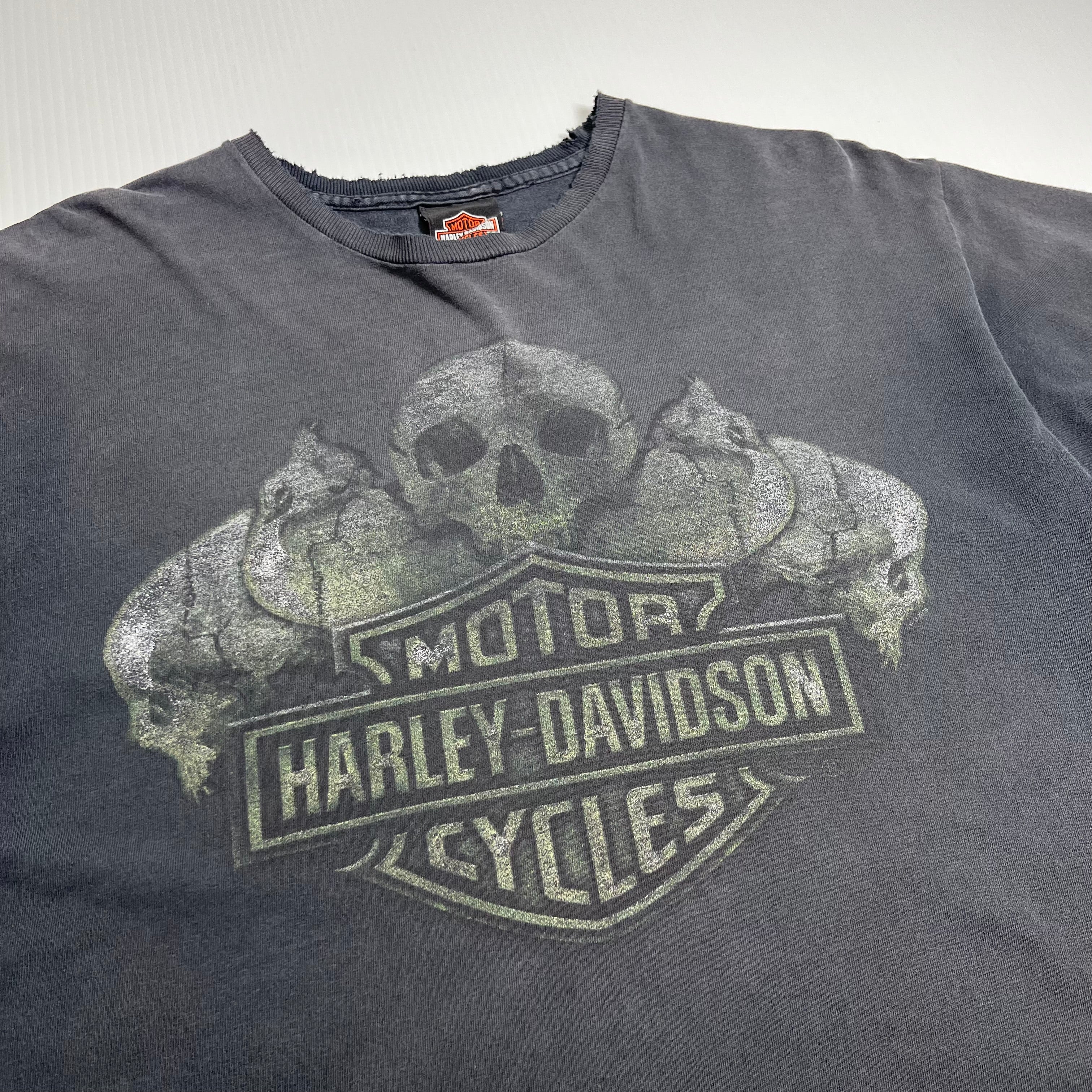 Harley Davidson Woodlands Texas Faded Graphic Tee L