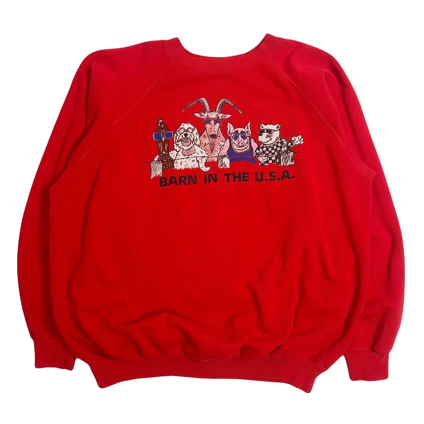 Vintage Barn In The USA Animal Crewneck XL