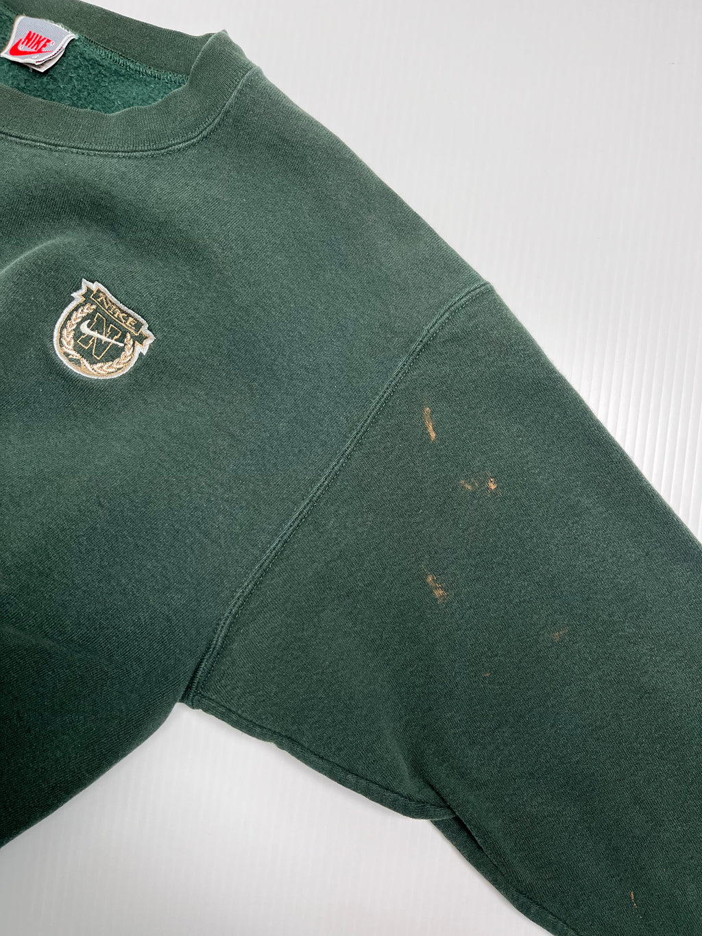 90s Nike Forest Green Crest Logo Crewneck L