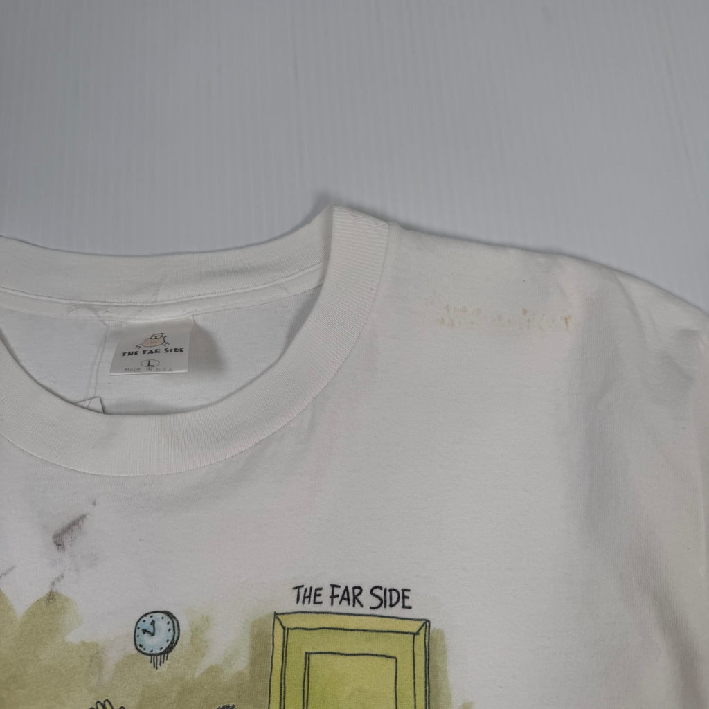 Vintage The Far Side My Brain Is Full Comic Tee L