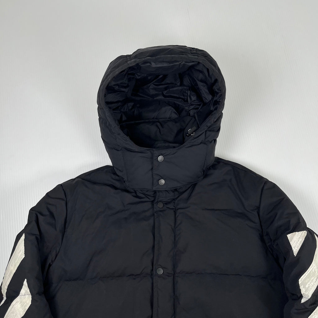 Off-White Brushed Diagonal Quilted Down Jacket M