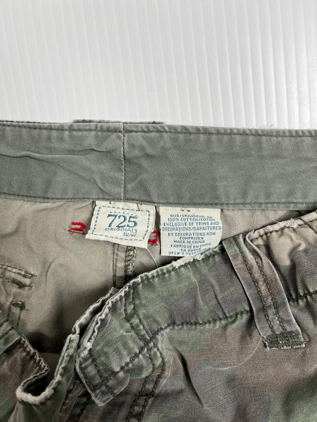 725 Originals Faded Camouflage Cargo Shorts 36