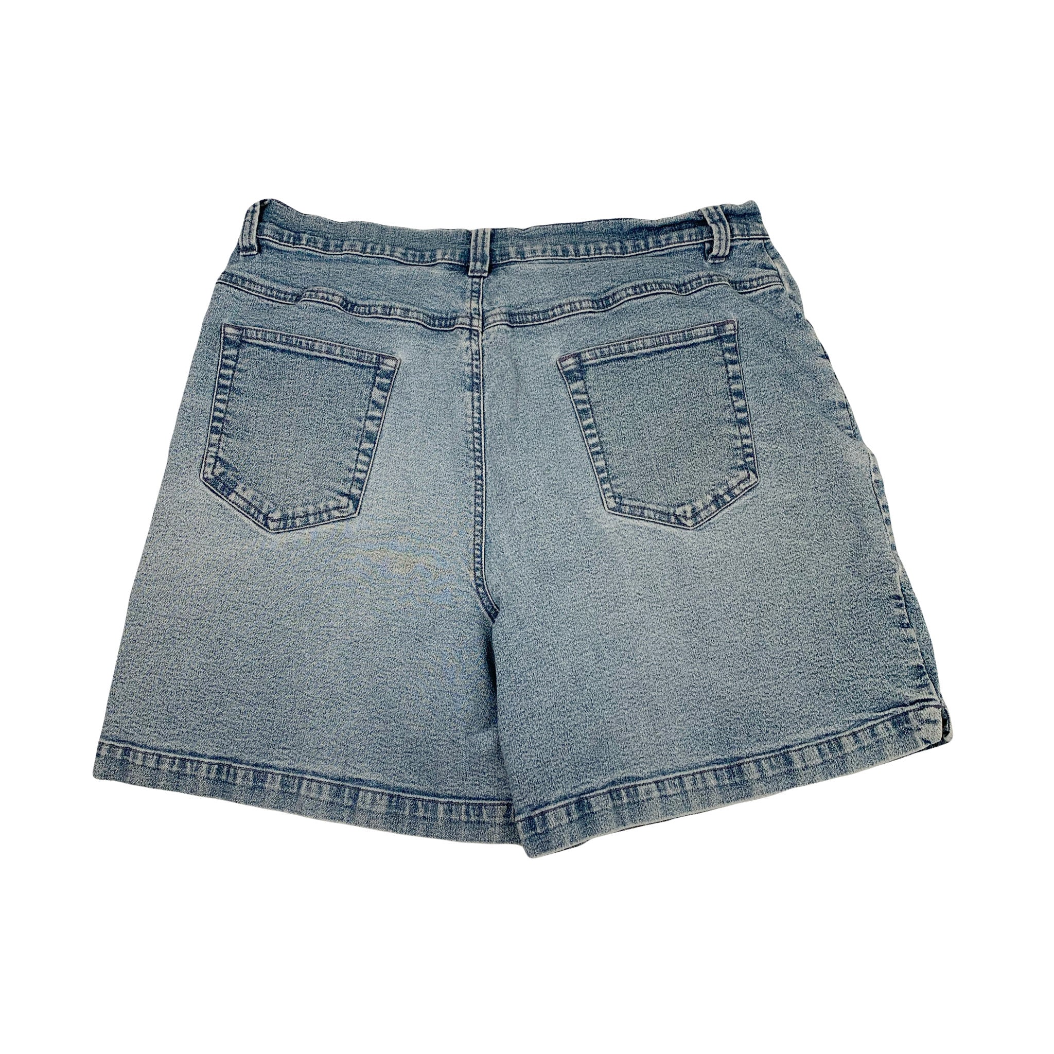 Vintage Penmans Medium Wash Baggy Denim Shorts Women's 14