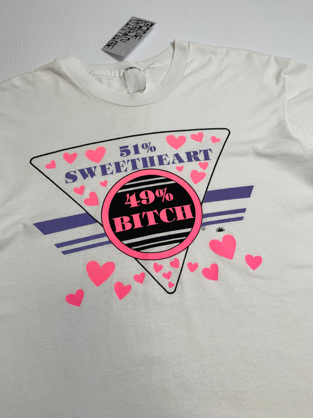 Vintage 51% Sweetheart / 49% B*%#( Tee M