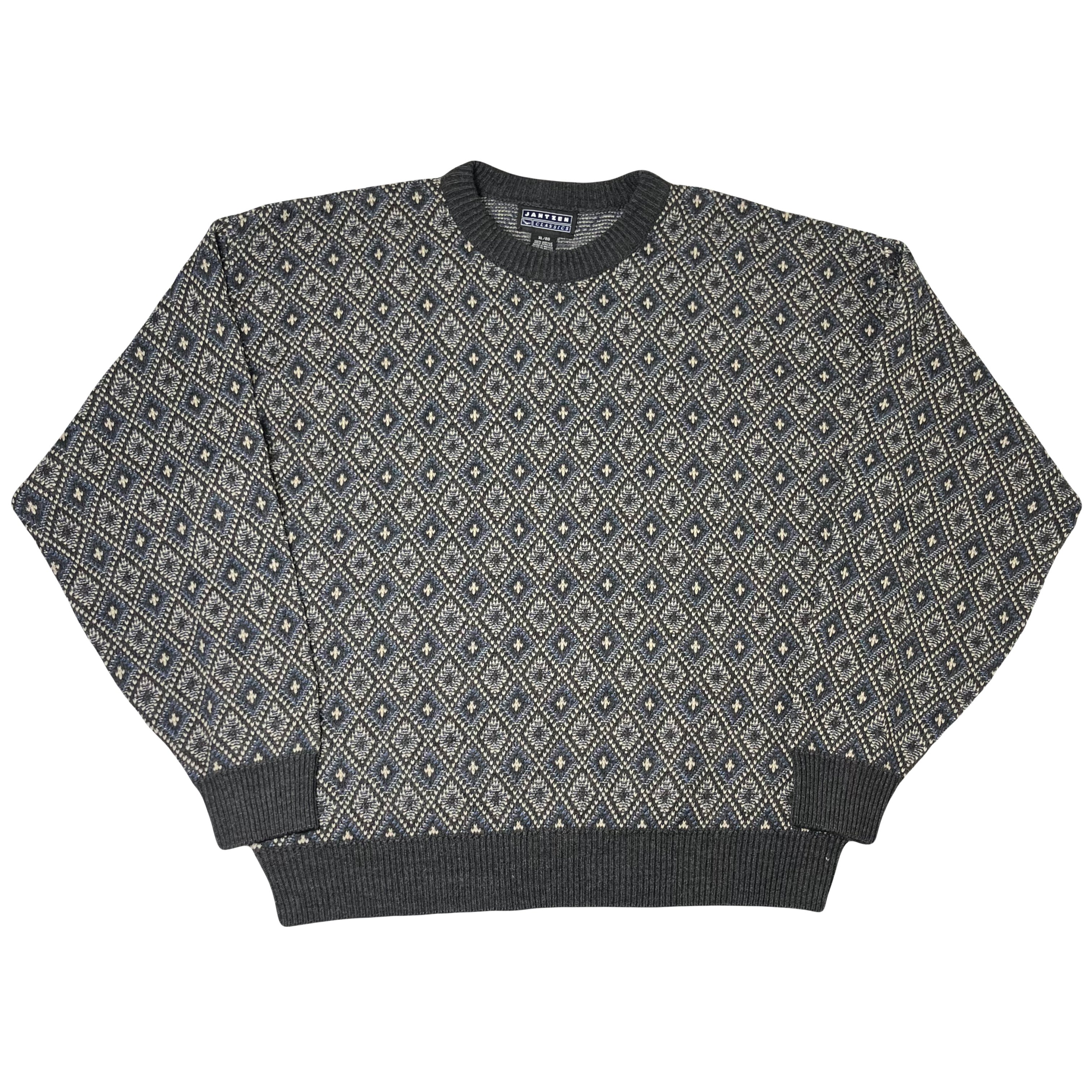 Jantzen Classics Diamond Pattern Knit Sweater XL