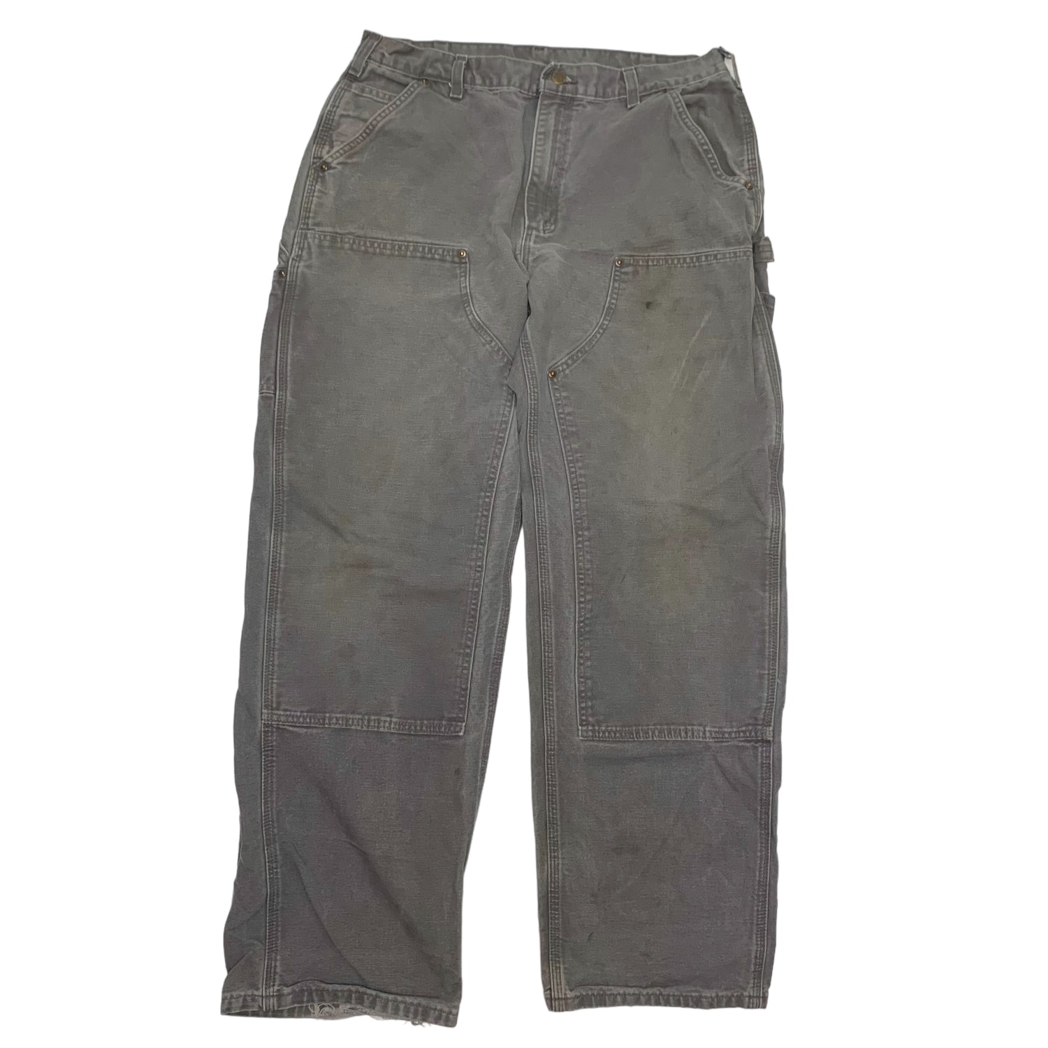 Carhartt Grey Double Knee Denim 36x32 0613
