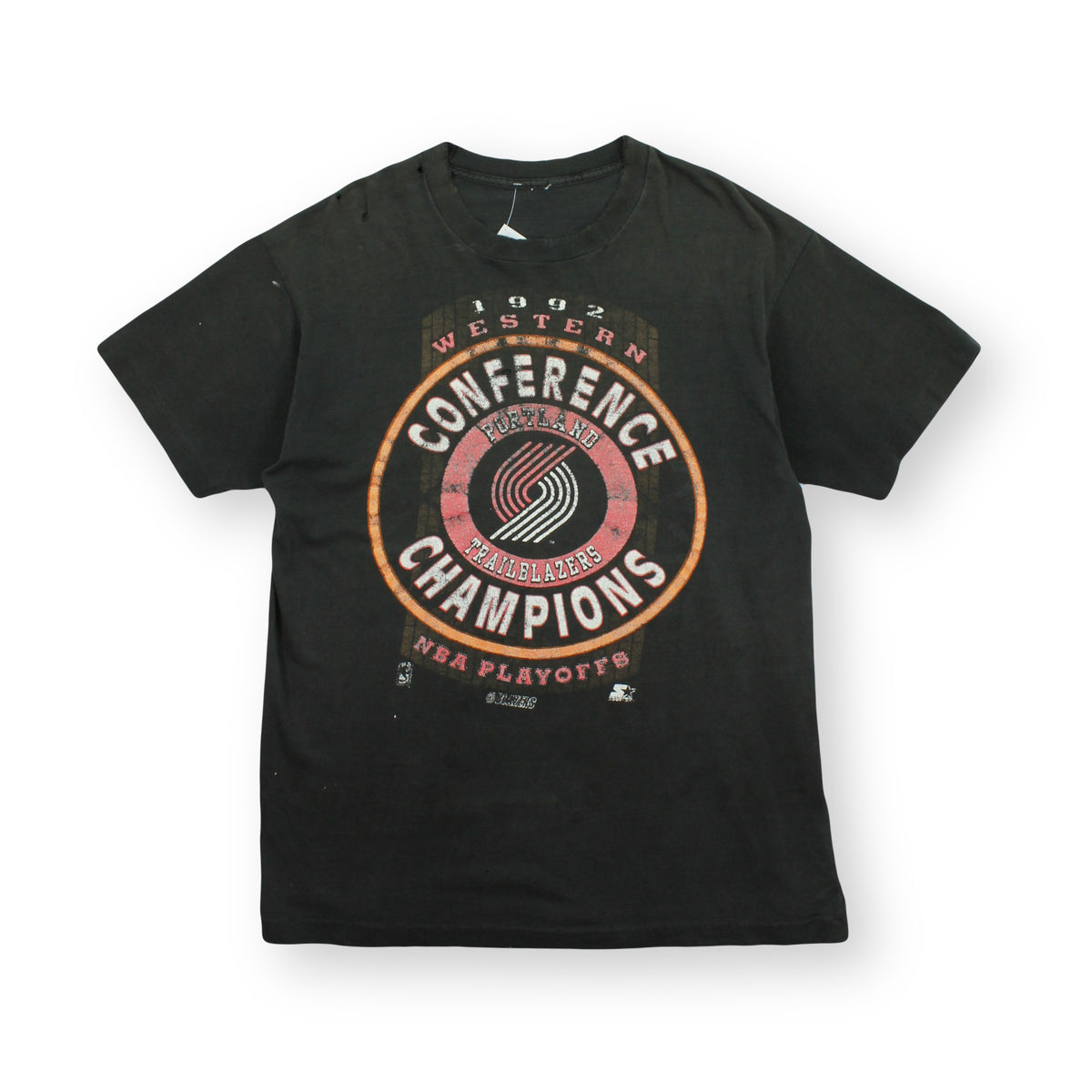 1992 Starter Portland Trailblazers Distressed Tee L