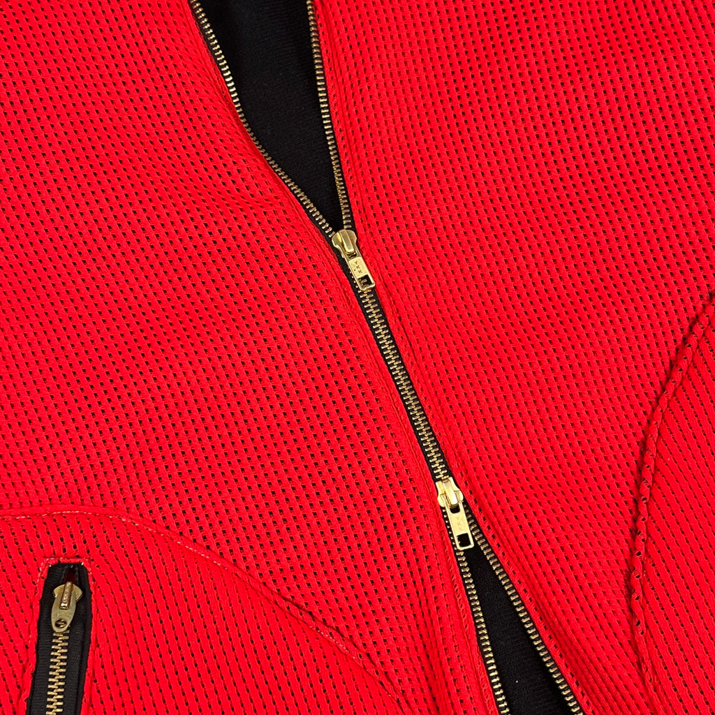 Rework Mesh Double Layer Two-Way Zip Hoodie L