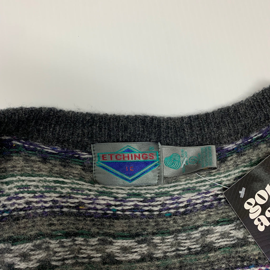 Vintage Etchings Wool Knit XL
