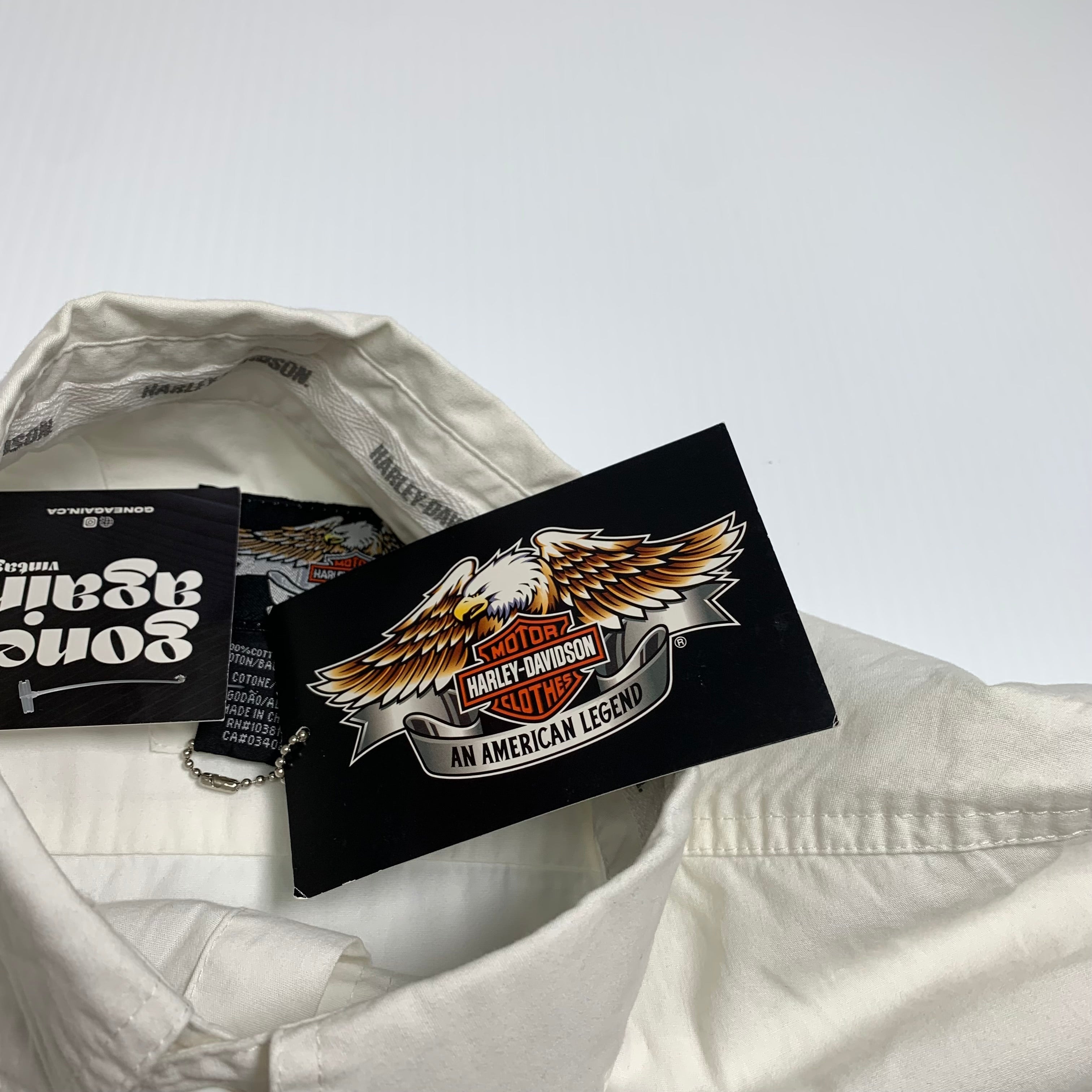 BNWT Harley Davidson Embroidered Button-Up Shirt L