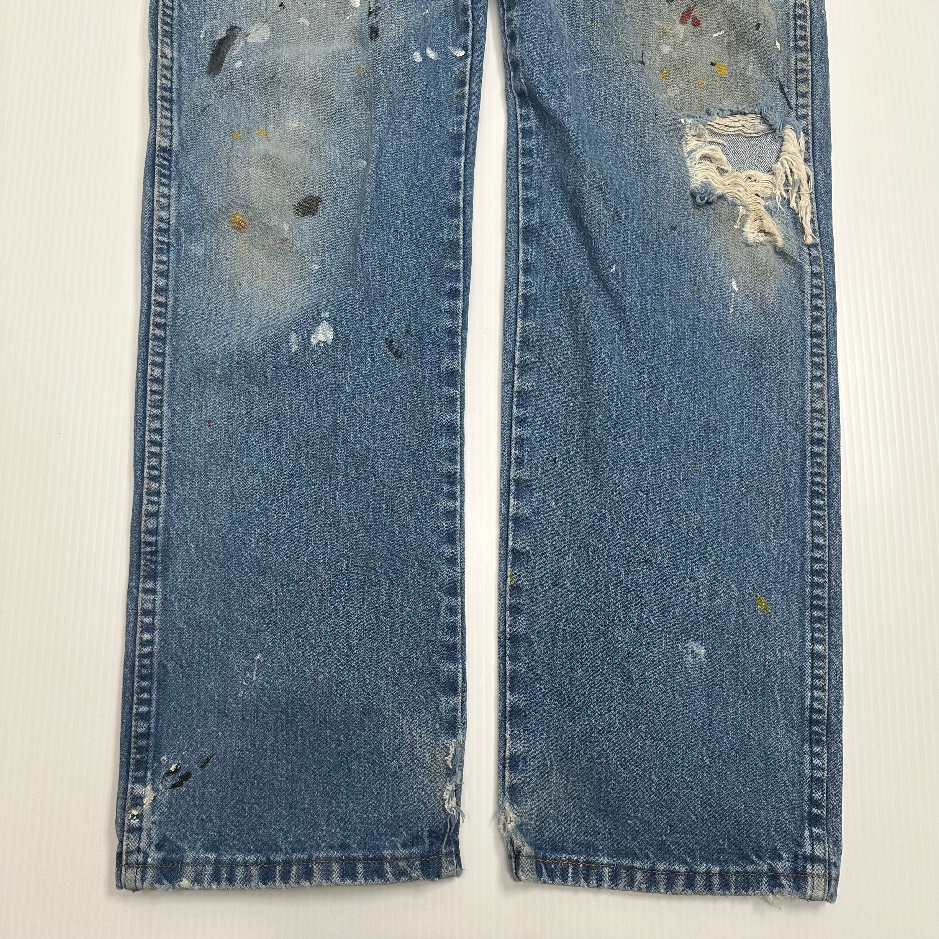 Vintage Wrangler Painted Denim Pants 37