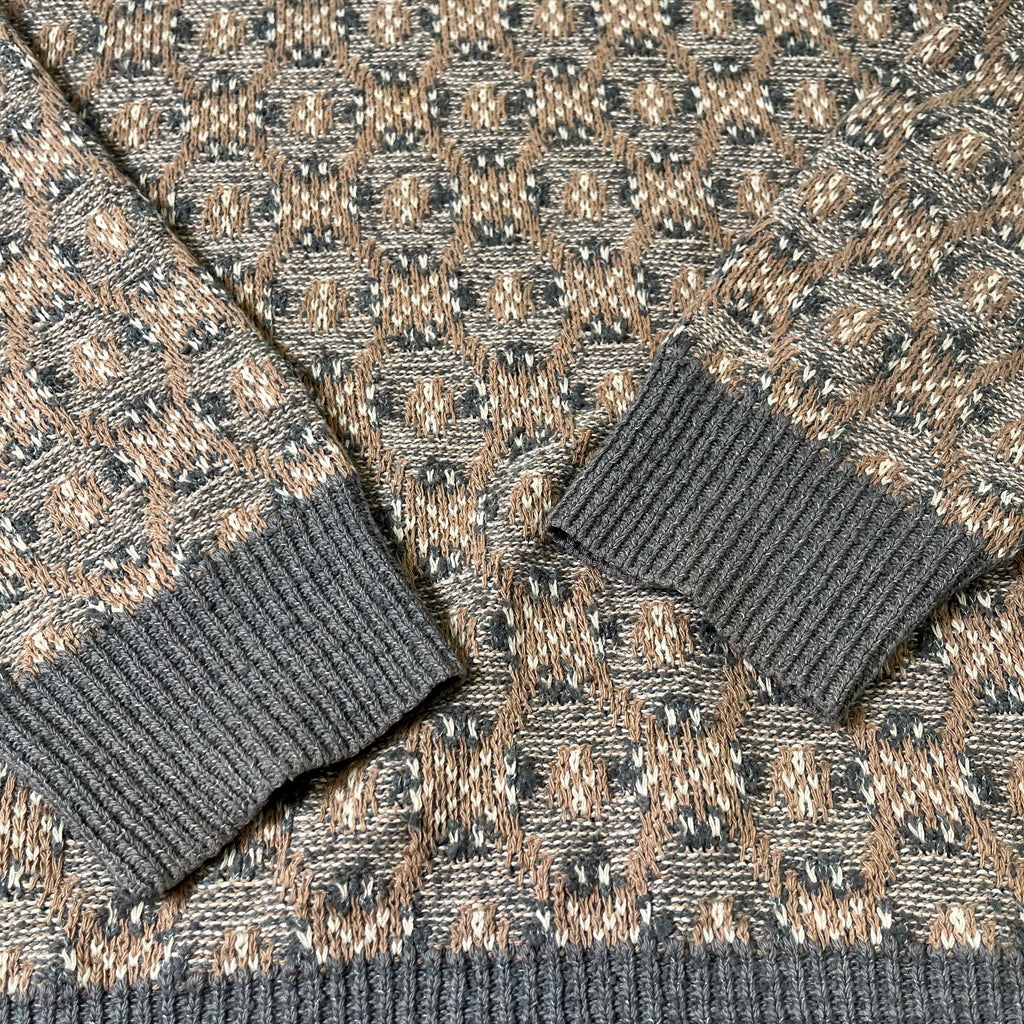 Vintage Geoffrey Beene Pattern Knit Sweater XL