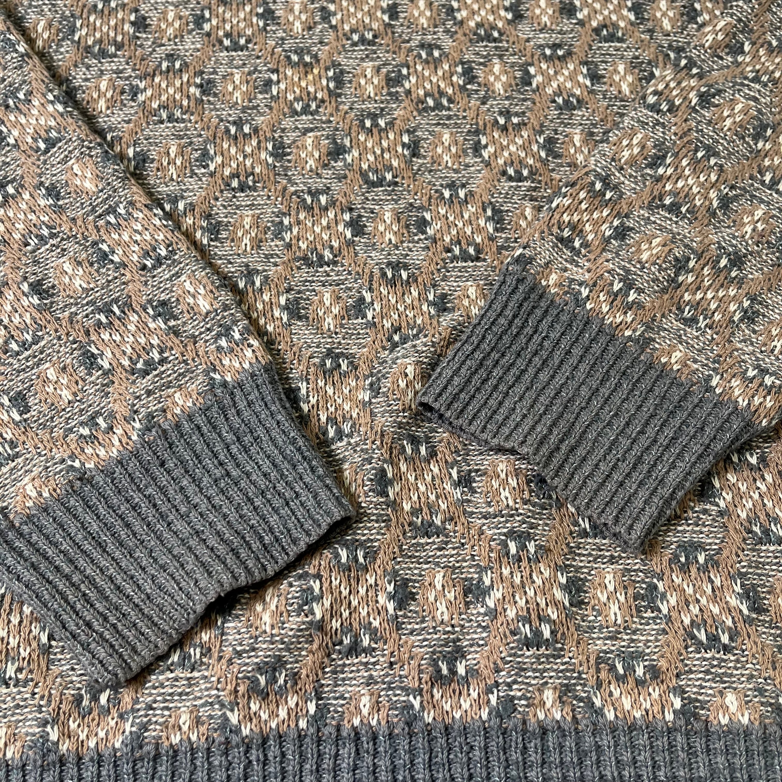 Vintage Geoffrey Beene Pattern Knit Sweater XL