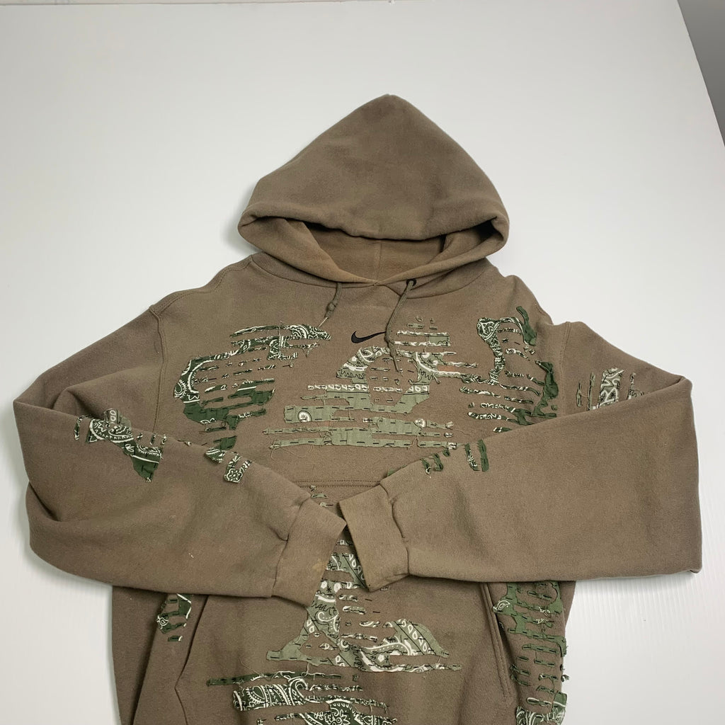 90s Nike Reworked Custom Mid Check Hoodie S