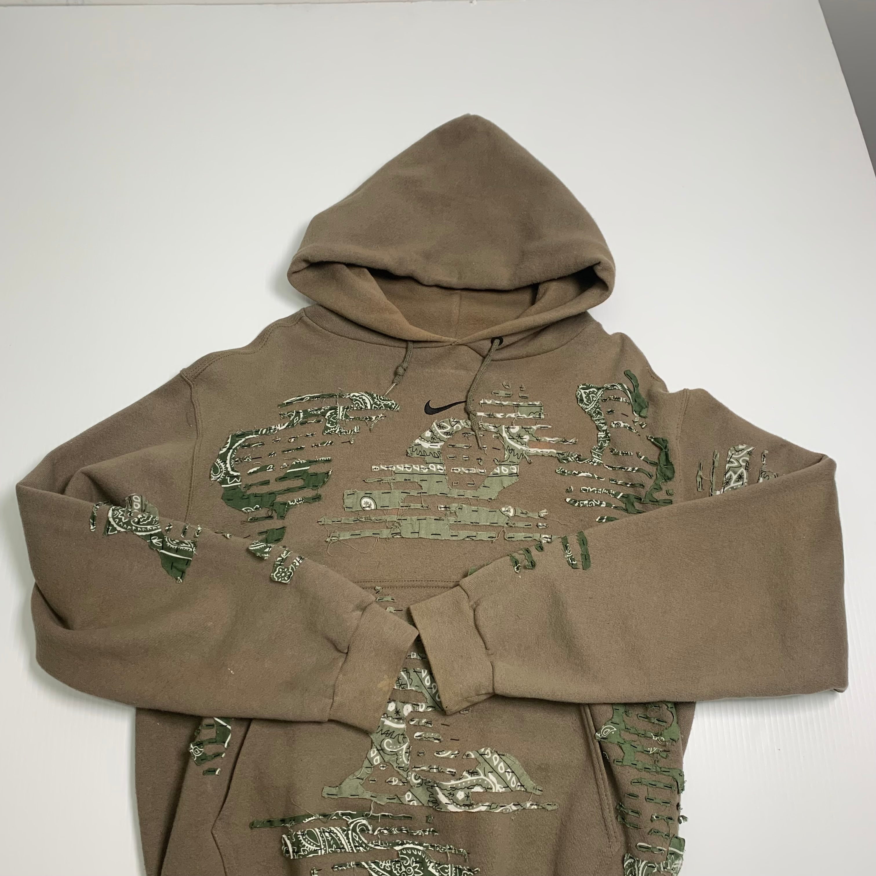 90s Nike Reworked Custom Mid Check Hoodie S