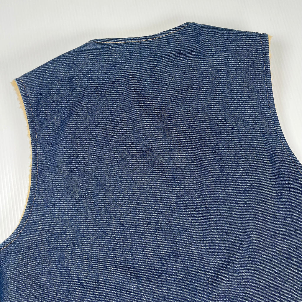 Vintage Carhartt Sherpa Lined Denim Vest L