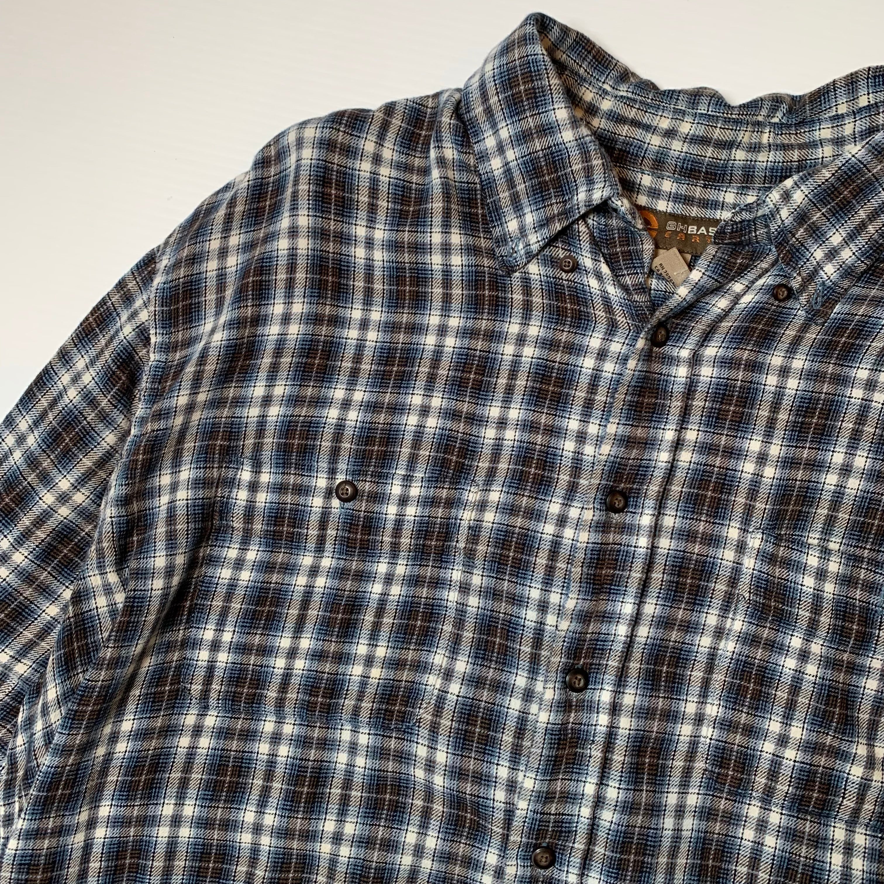 GH Bass Plaid Flannel Shirt XL