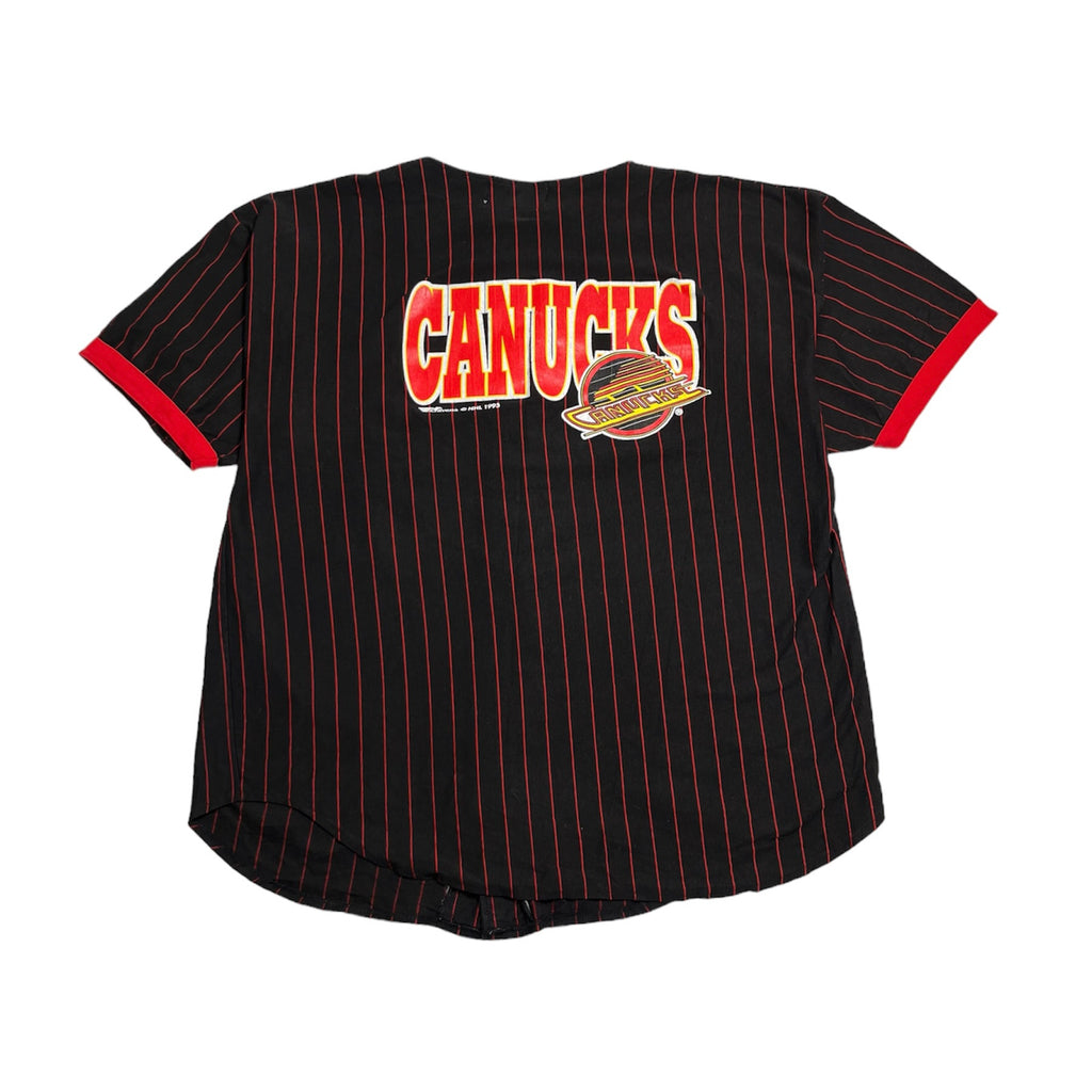 1993 Vancouver Canucks Ravens Pinstripe Jersey L